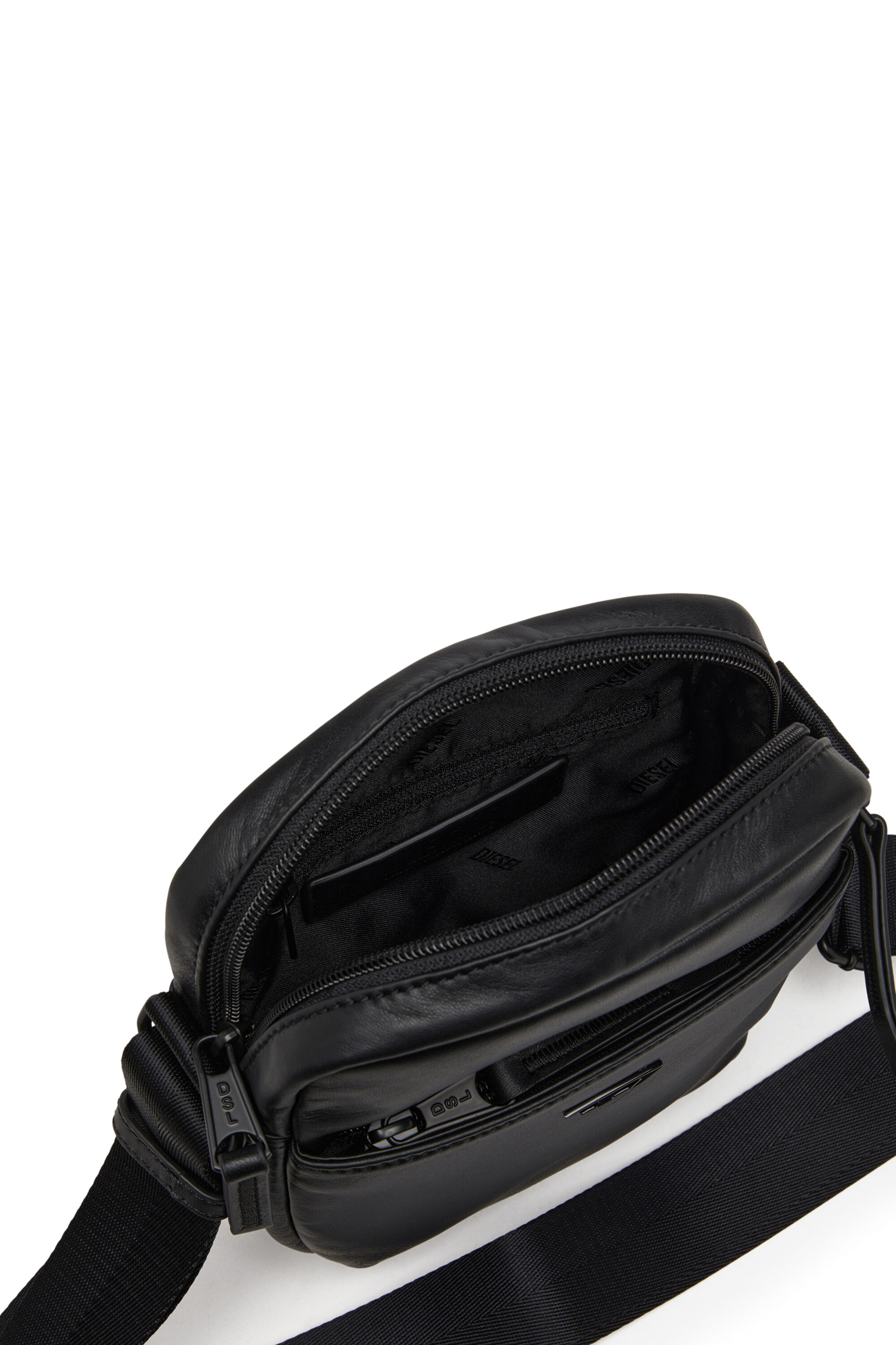 Diesel - RAVE CROSSBODY X, Rave-Crossbody in pelle con D tonale Uomo in Nero - 2
