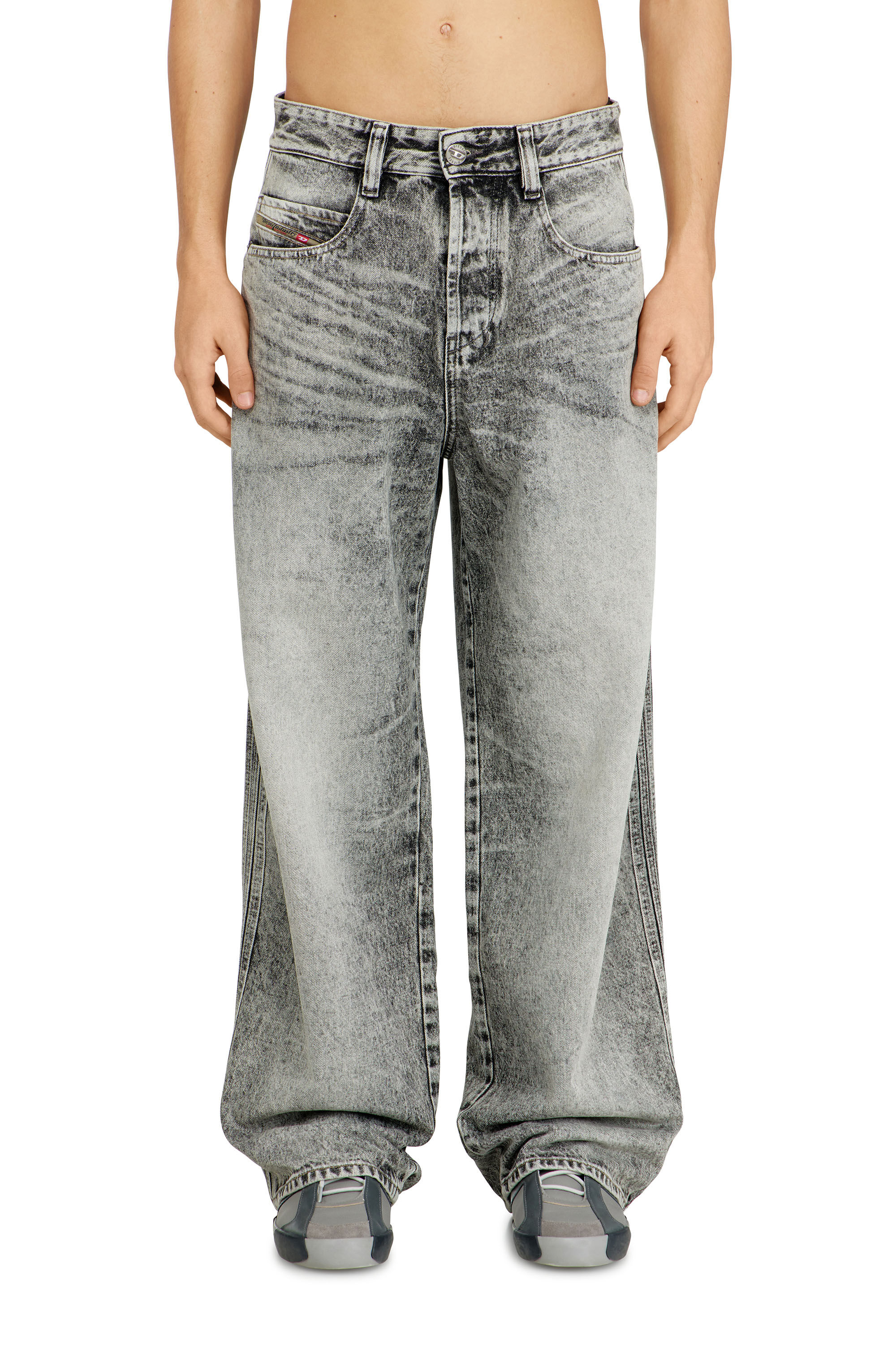 Diesel - Relaxed Jeans 1997 D-Enim-M 09P11 Unisex, Grigio Chiaro - Image 3