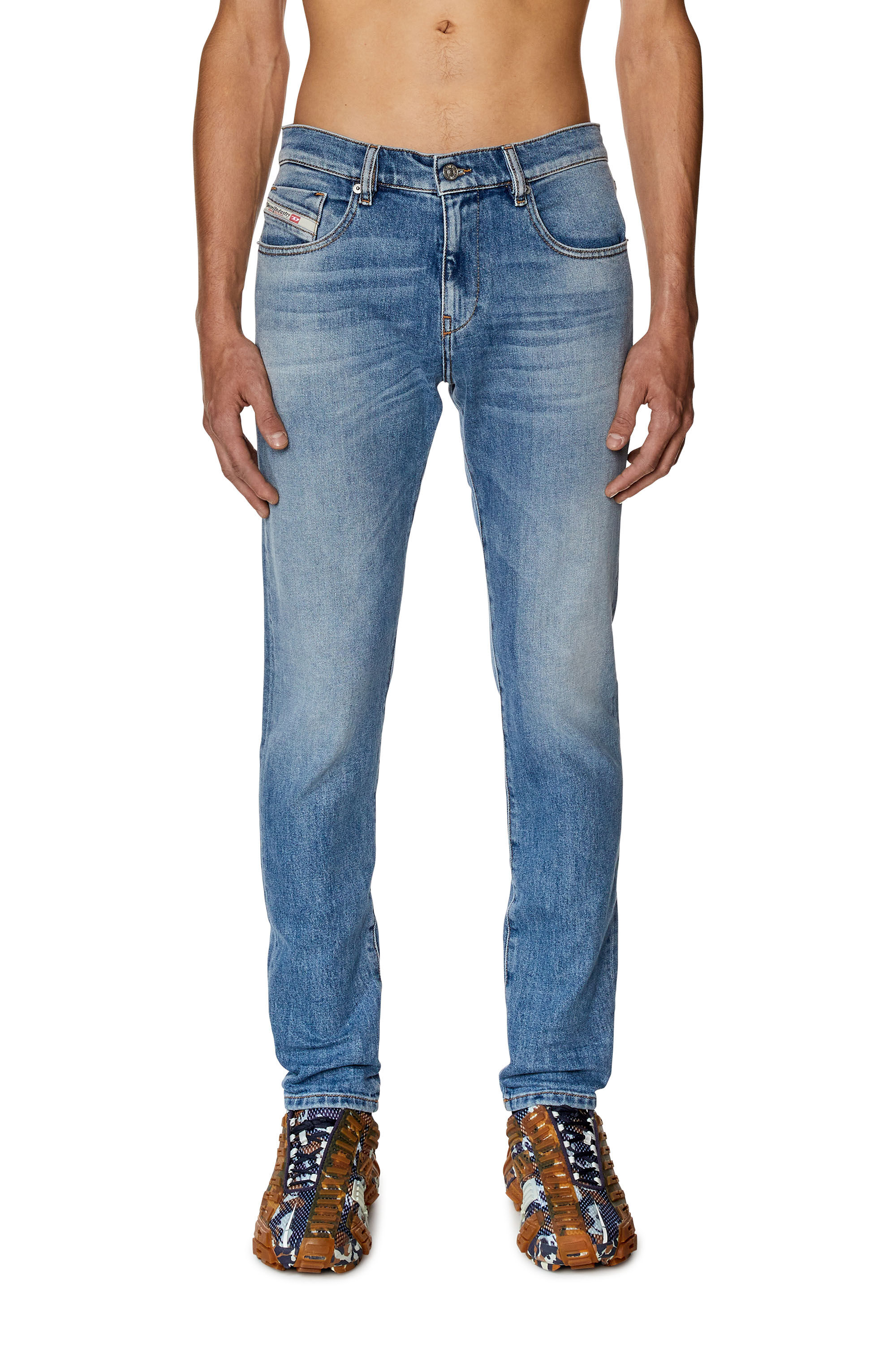 Diesel - Slim Jeans 2019 D-Strukt 09F81, Blu medio - Image 3