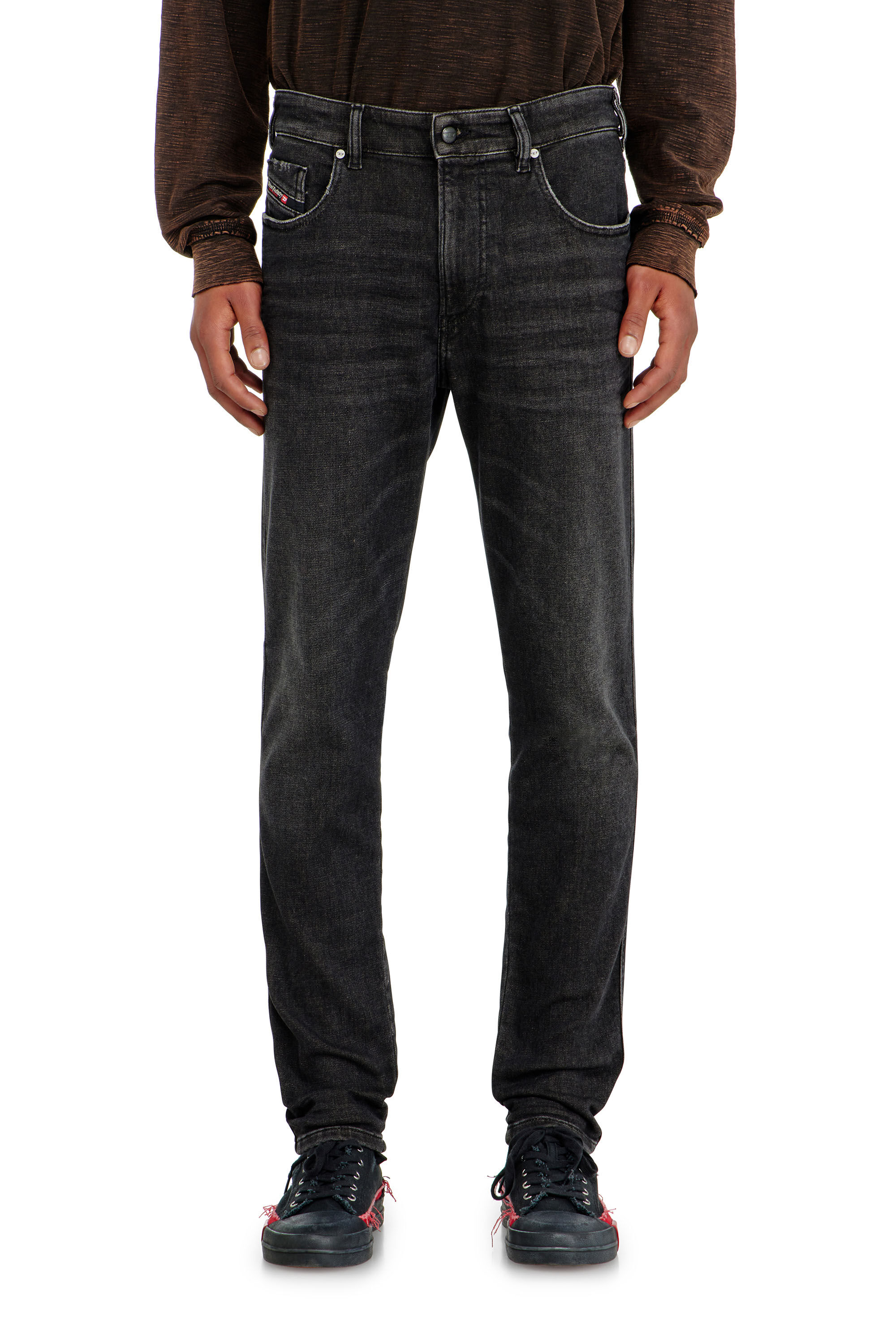 Diesel - Slim 2062 D-Strukt Joggjeans&reg; 09P92 Uomo, Nero/Grigio scuro - Image 2