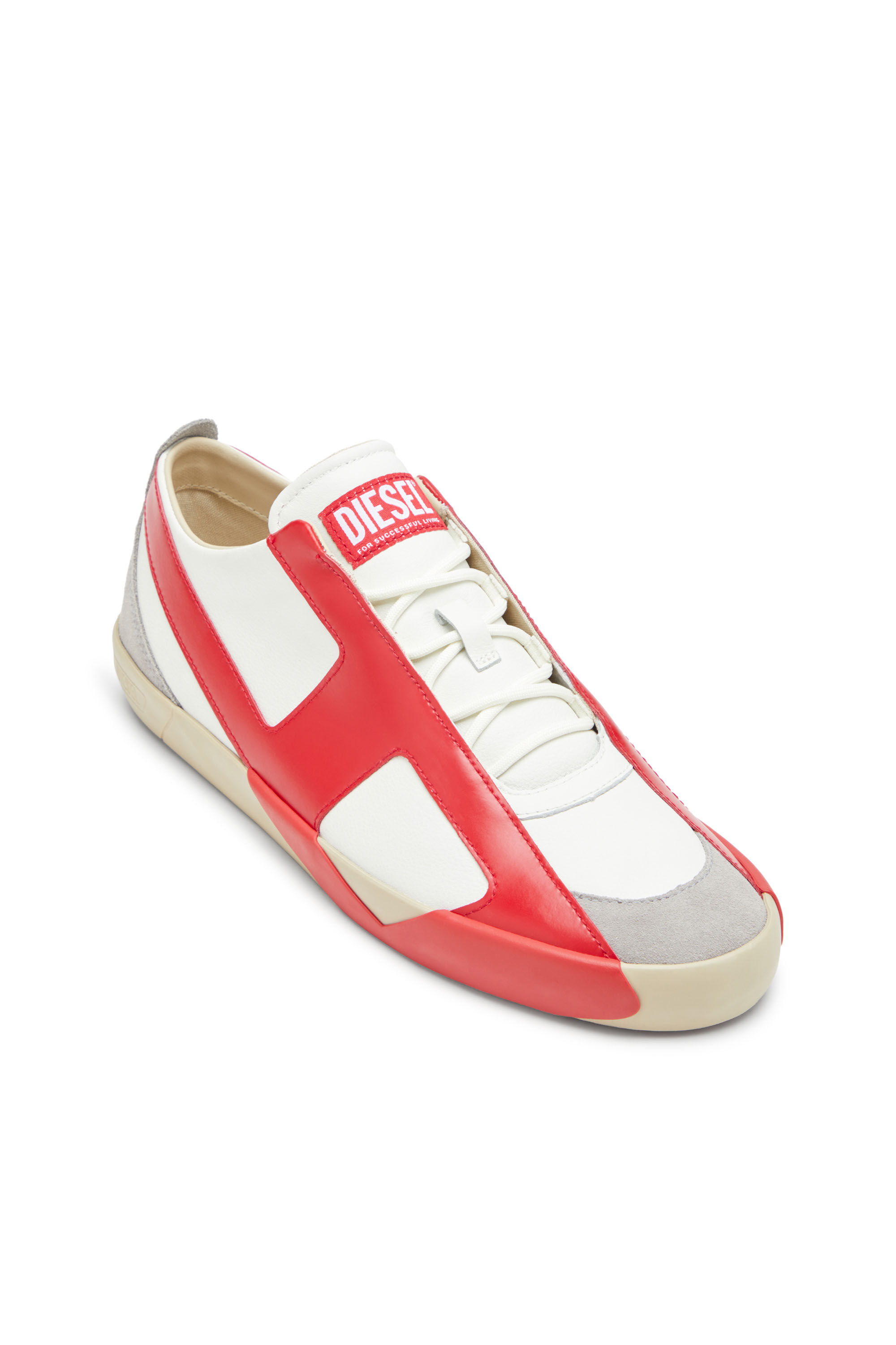 Diesel - S-SLANTE-D LOW, Sneakers in pelle e suede con logo D Uomo in ToBeDefined - 6