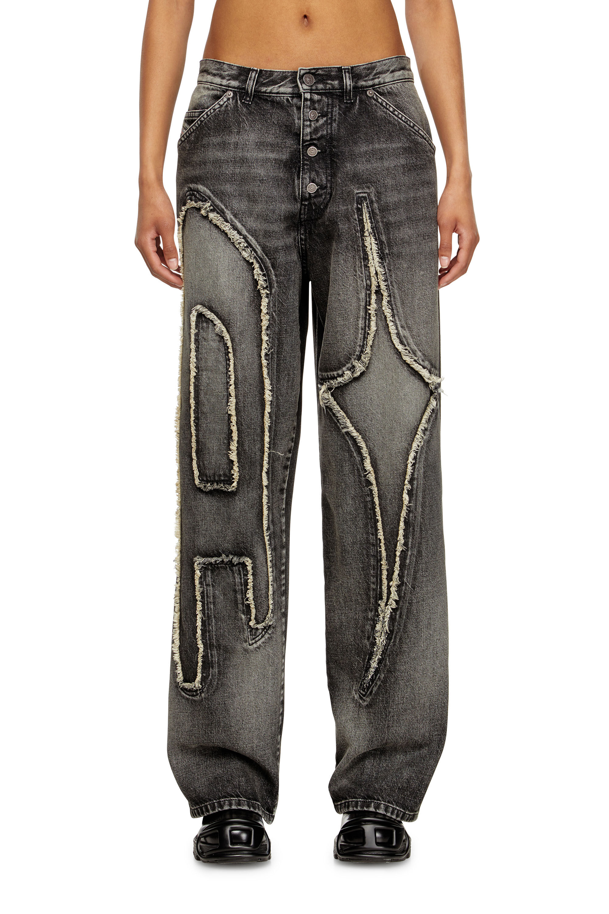 Diesel - Straight Jeans D-ThugClub 0BEBT Unisex, Nero/Grigio scuro - Image 7