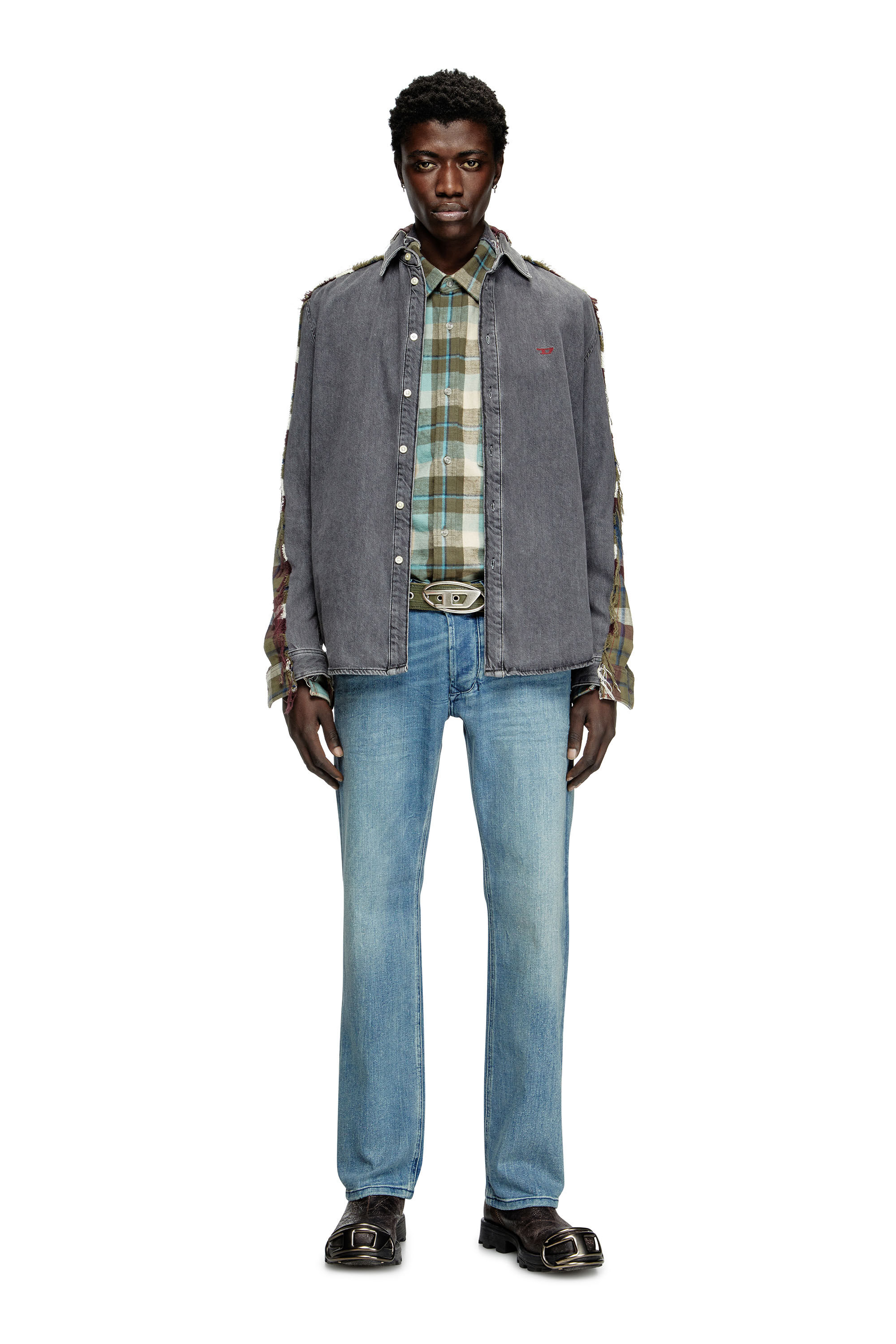 Diesel - Regular Jeans 1985 Larkee 0BMBW Uomo, Blu medio - Image 1