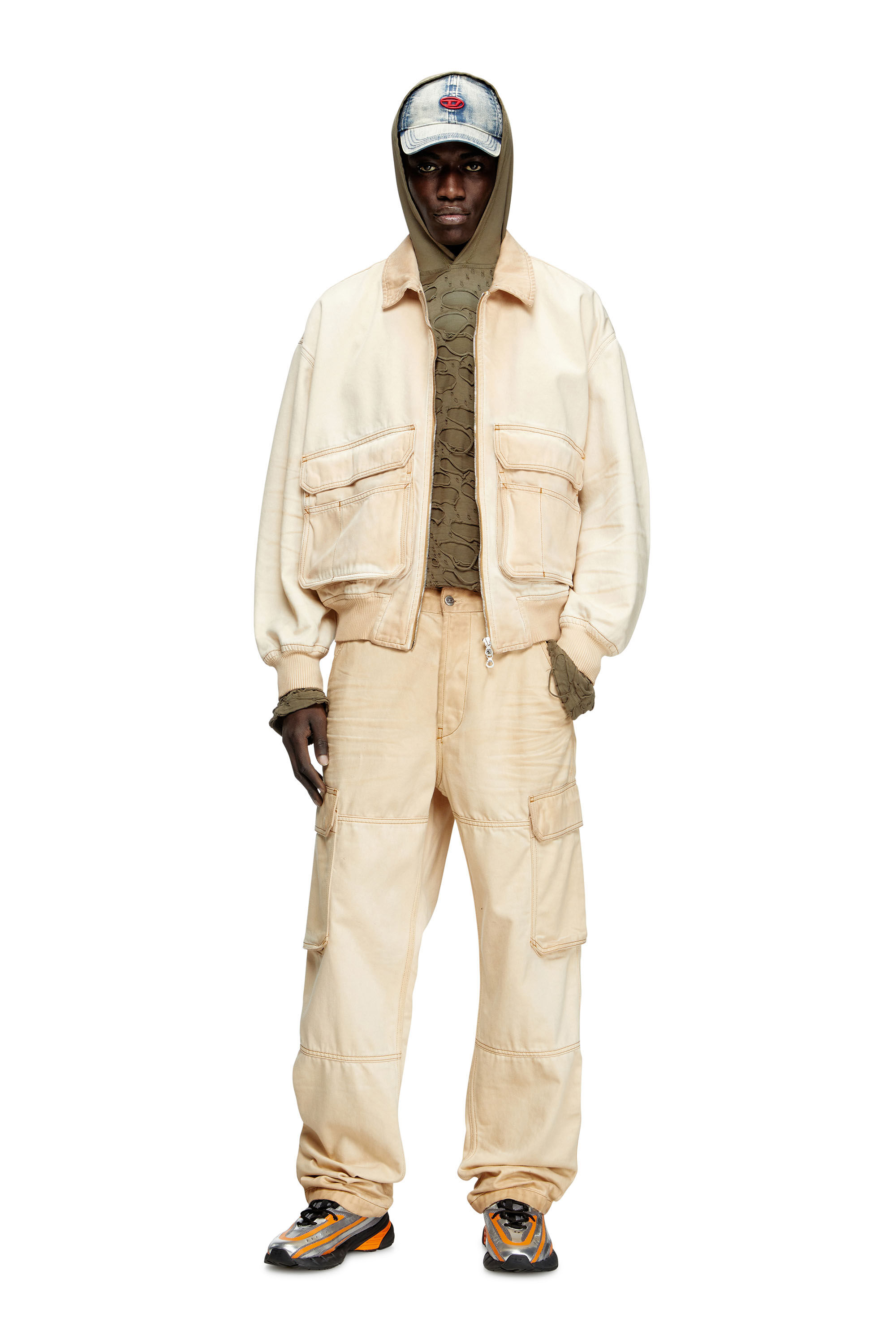 Diesel - D-KURZ, Giacca in denim batavia Unisex in Beige - 1