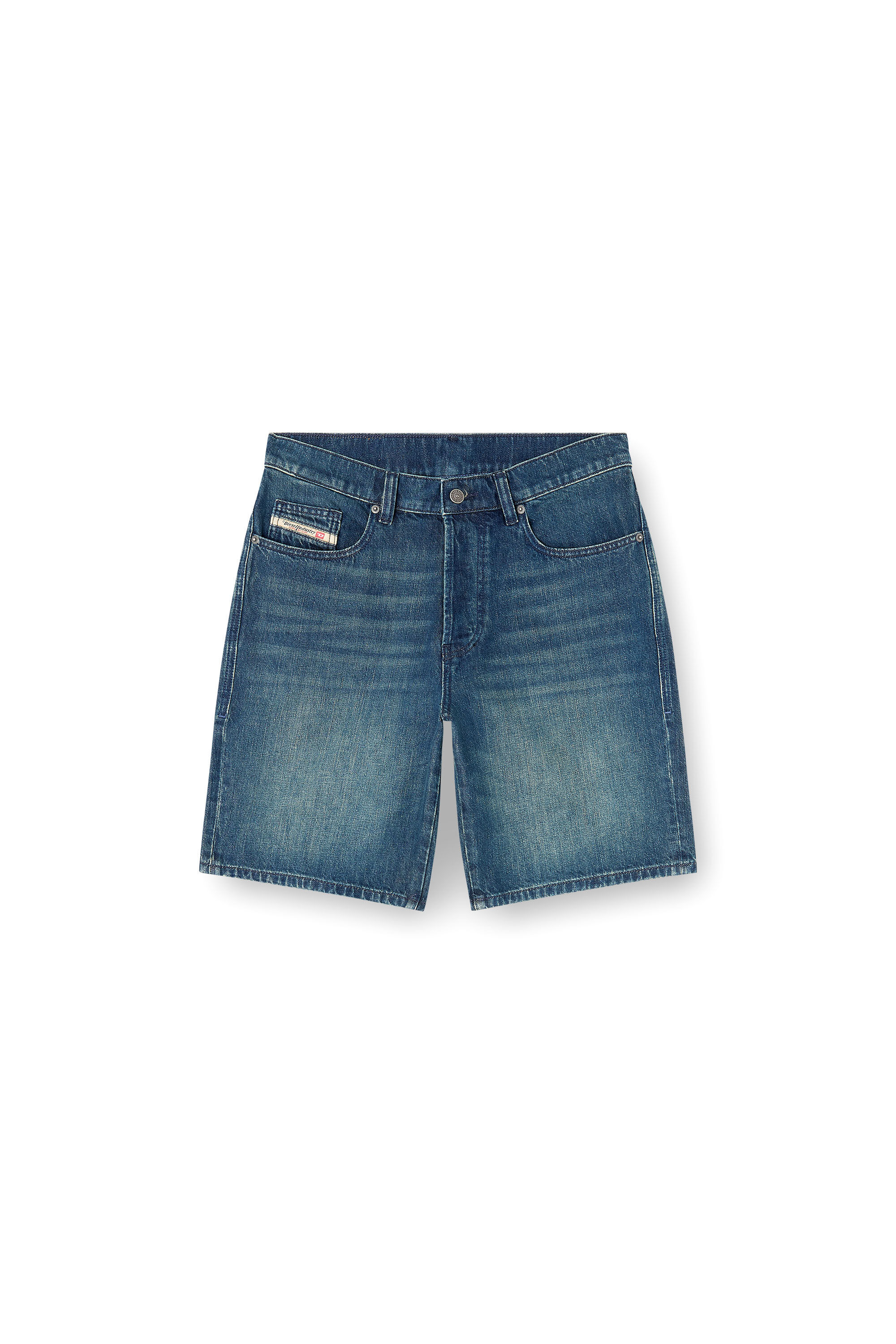 Diesel - REGULAR-SHORT, Shorts in denim dall'aspetto pulito Uomo in Blu - 2