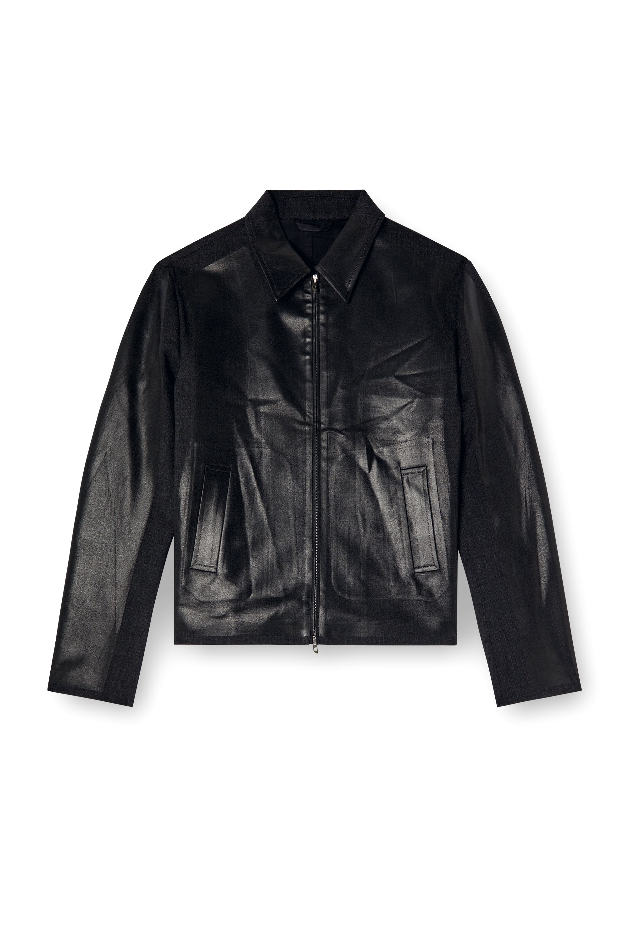 Diesel - J-KANE, Giacca sportiva in fresco lana coated Uomo in Nero - 2