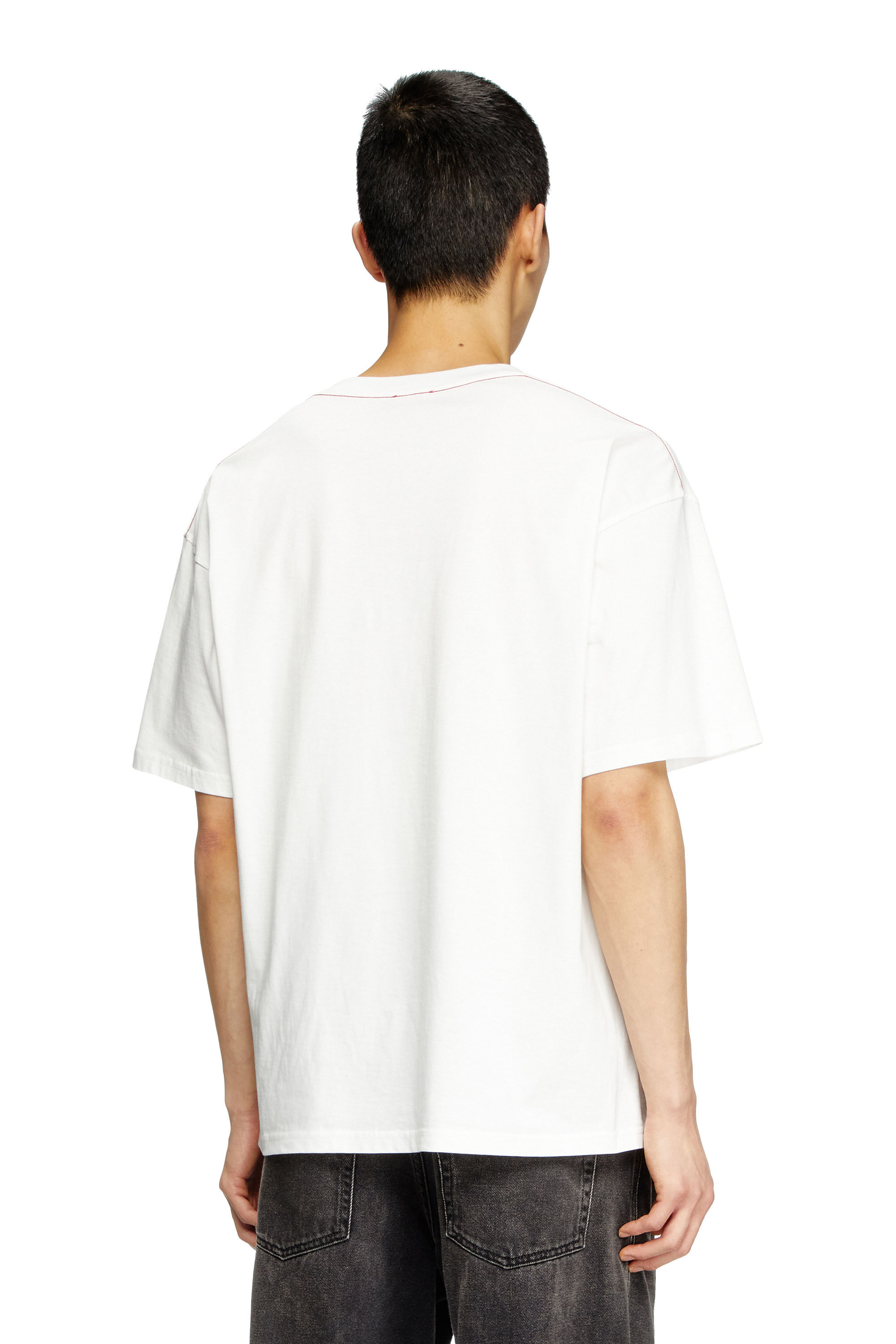 Diesel - T-BOXT-R31, T-shirt con patch logo Uomo in Bianco - 4