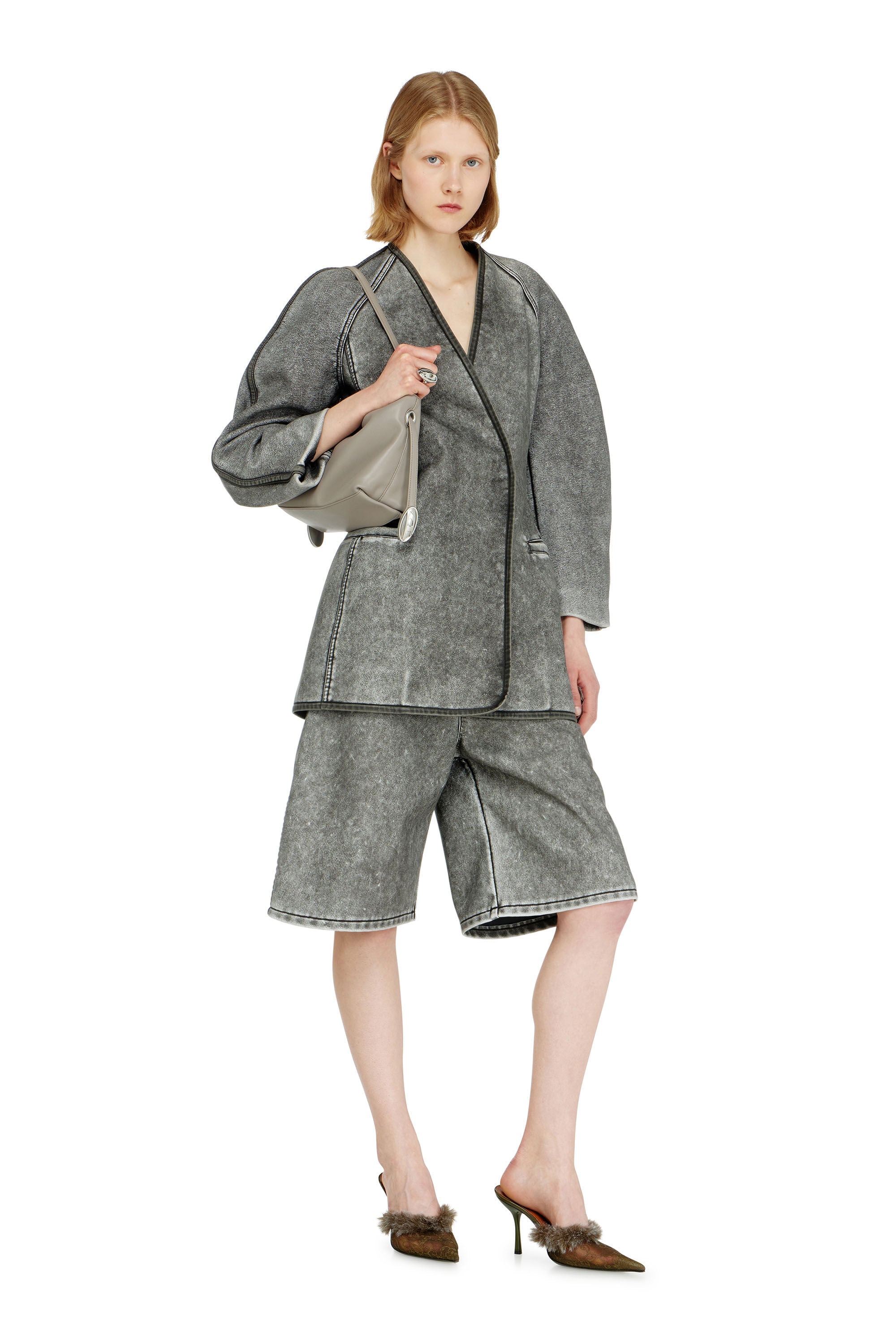 Diesel - P-ARLOR, Bermuda shorts in PU Donna in ToBeDefined - 1