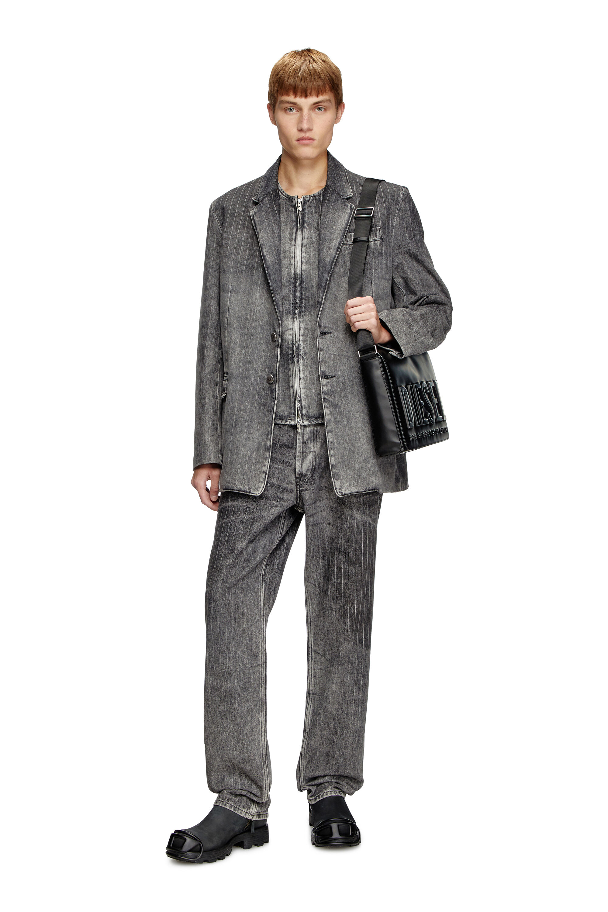 Diesel - DSL 3D MESSENGER S X, Dsl 3D-Borsa messenger in PU spazzolato Uomo in Nero - 6