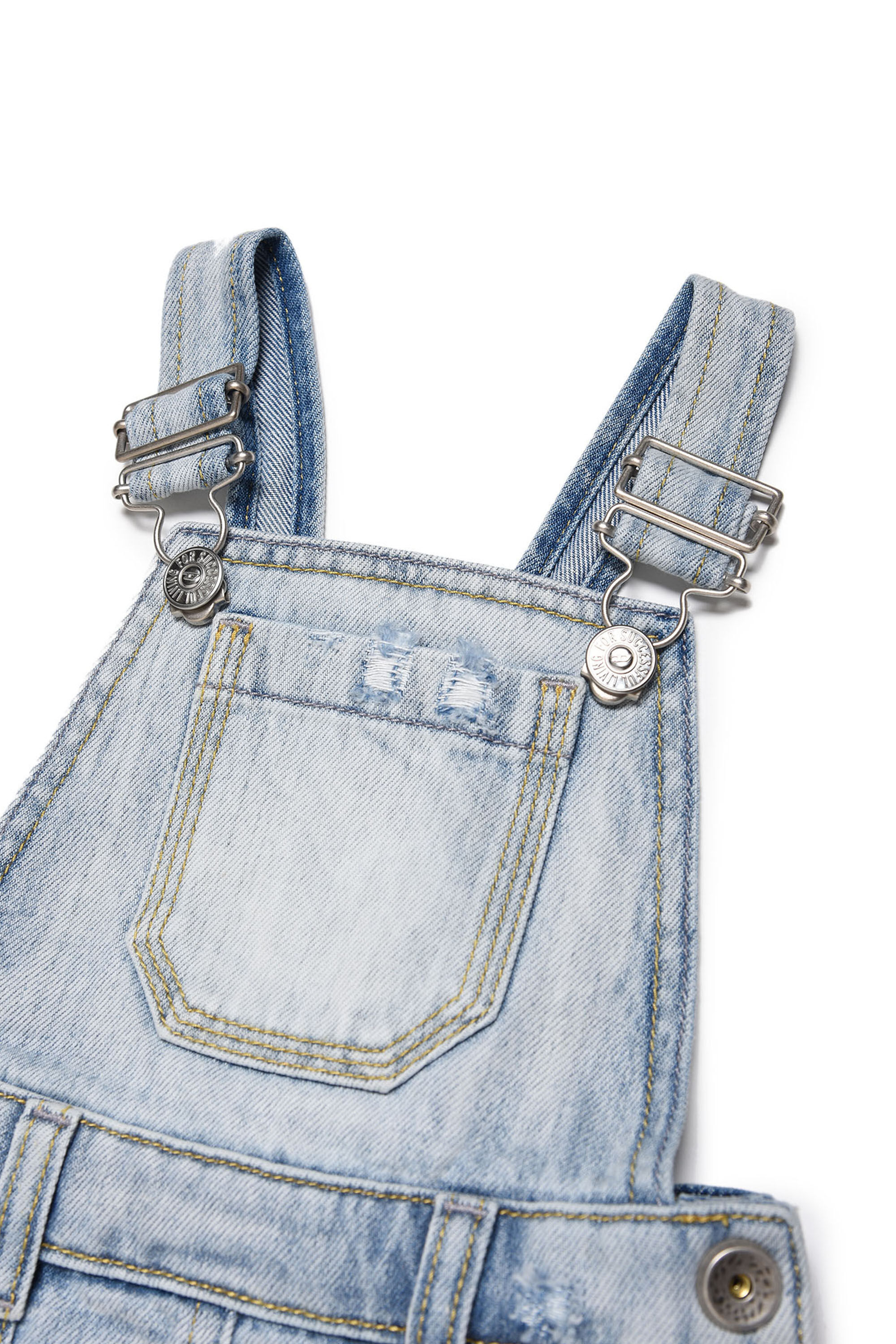 DAETYB Donna: Abito salopette in denim distressed | Diesel