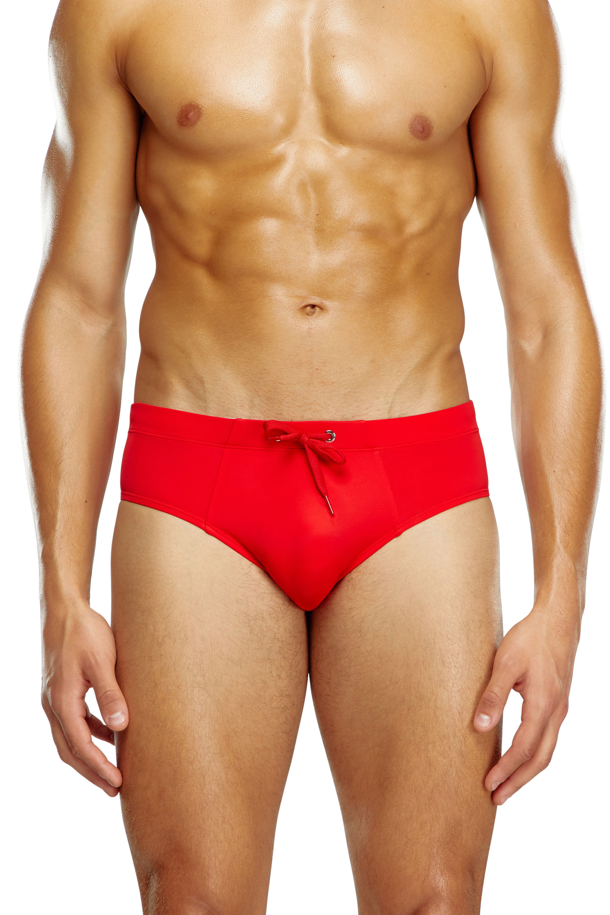 Diesel - BMBR-ALFIE, Slip da bagno con logo in tono Uomo in Rosso - 1