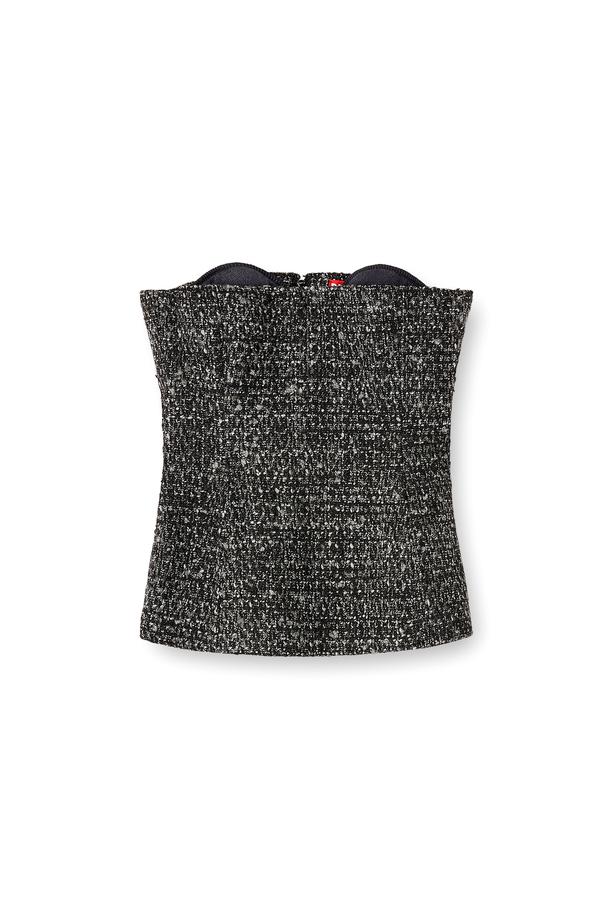 Diesel - T-ORSET, Corsetto bouclé con taglio ultra basso Donna in Nero - 2