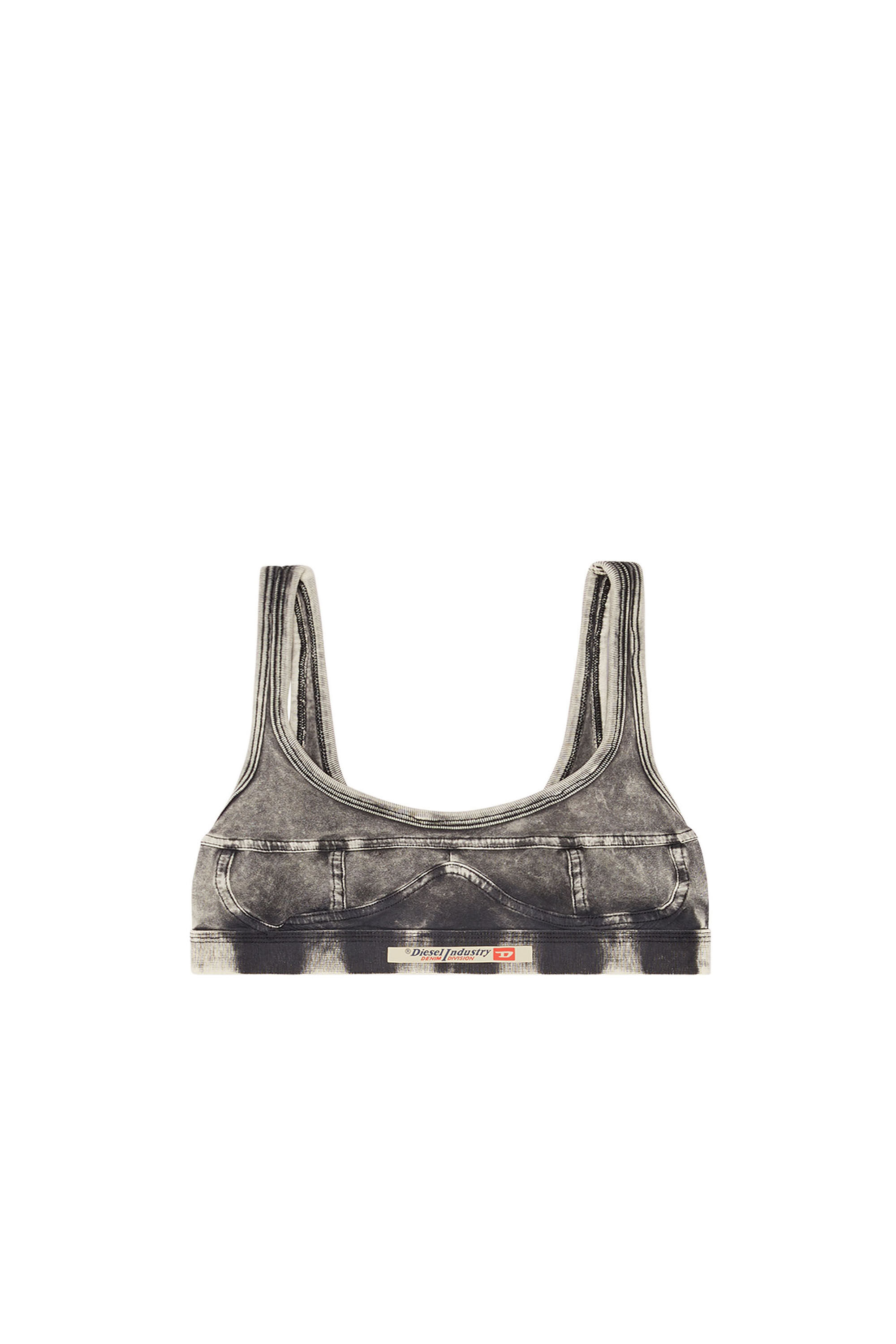 Diesel - UFSB-DENIM-BRALETTE, Grigio scuro - Image 1