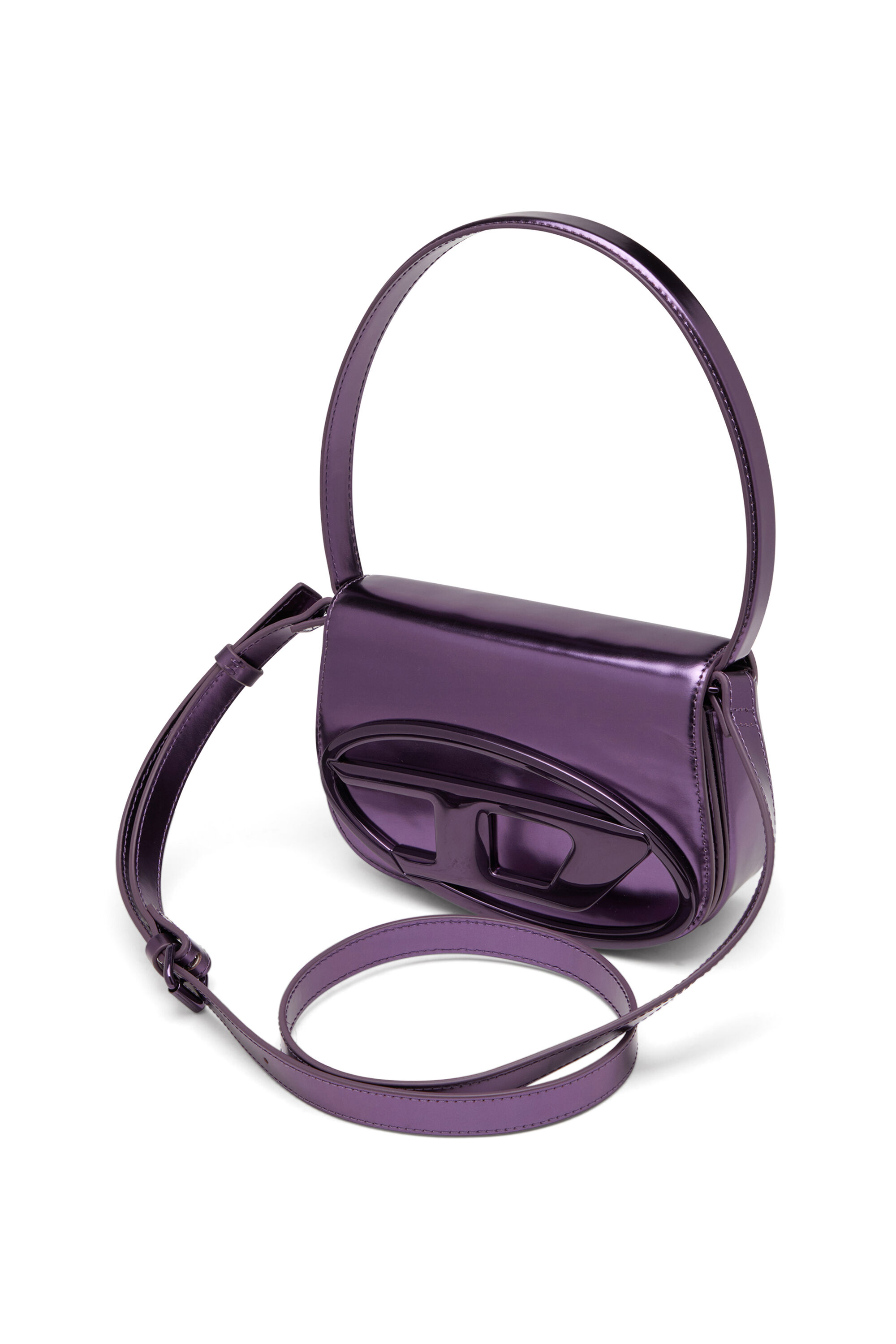 Diesel - 1DR, 1DR-Iconica borsa a spalla in pelle specchiata Donna in Viola - 2