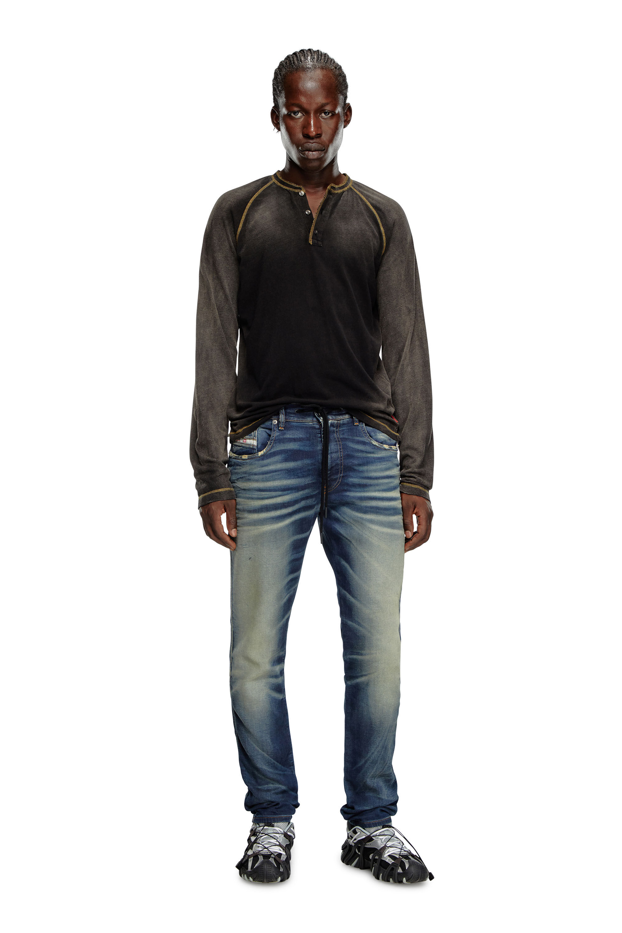 Diesel - Uomo Slim 2060 D-Strukt Joggjeans® 068MH, Blu Scuro - Image 1