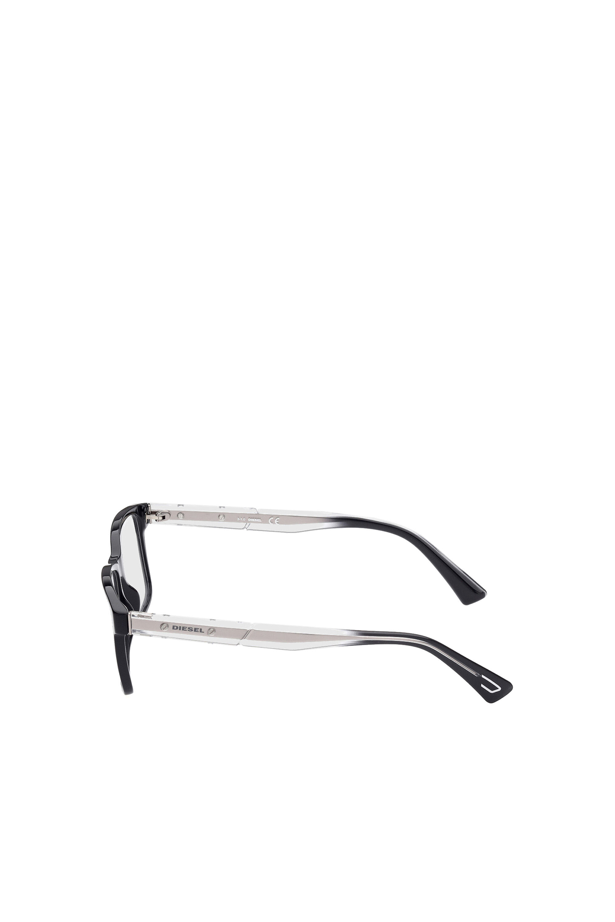 Diesel - DL5407, Occhiali da vista rettangolari Uomo in Nero - 4