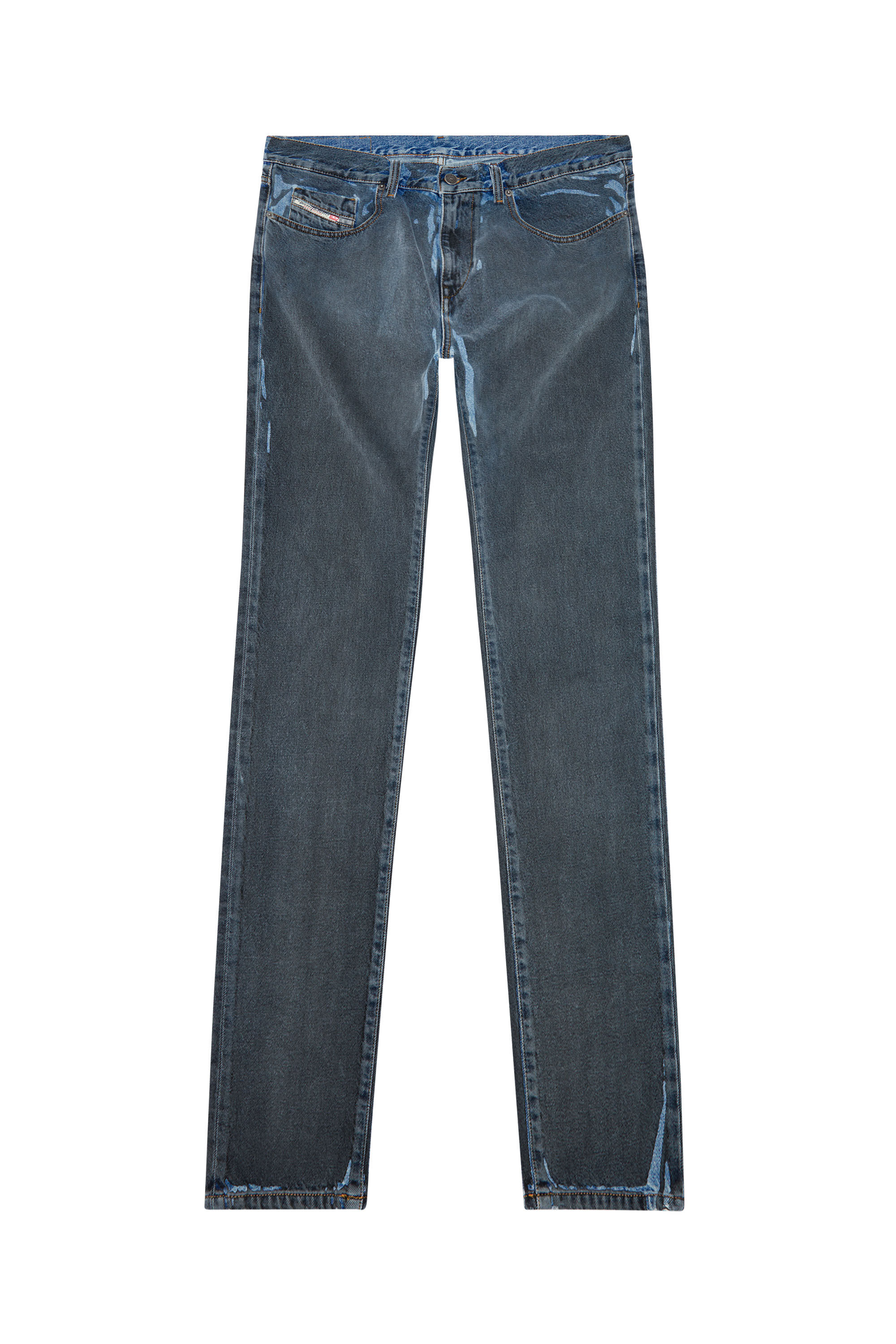 Diesel - Slim Jeans 2019 D-Strukt 09I47, Nero/Grigio scuro - Image 2