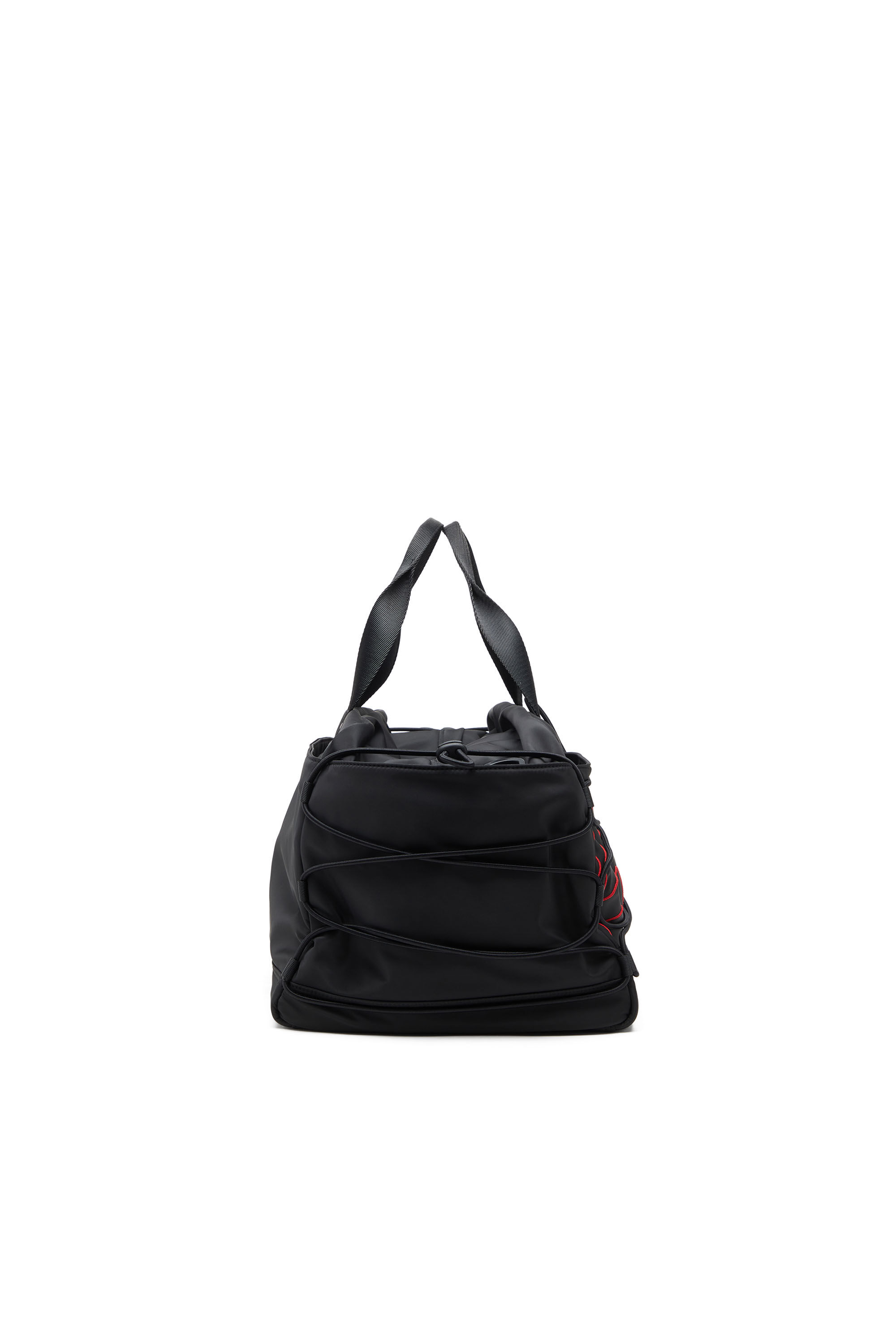 Diesel - TECH-D DUFFLE X, Tech-D-Borsone in nylon con ricamo Oval D Unisex in Nero - 4