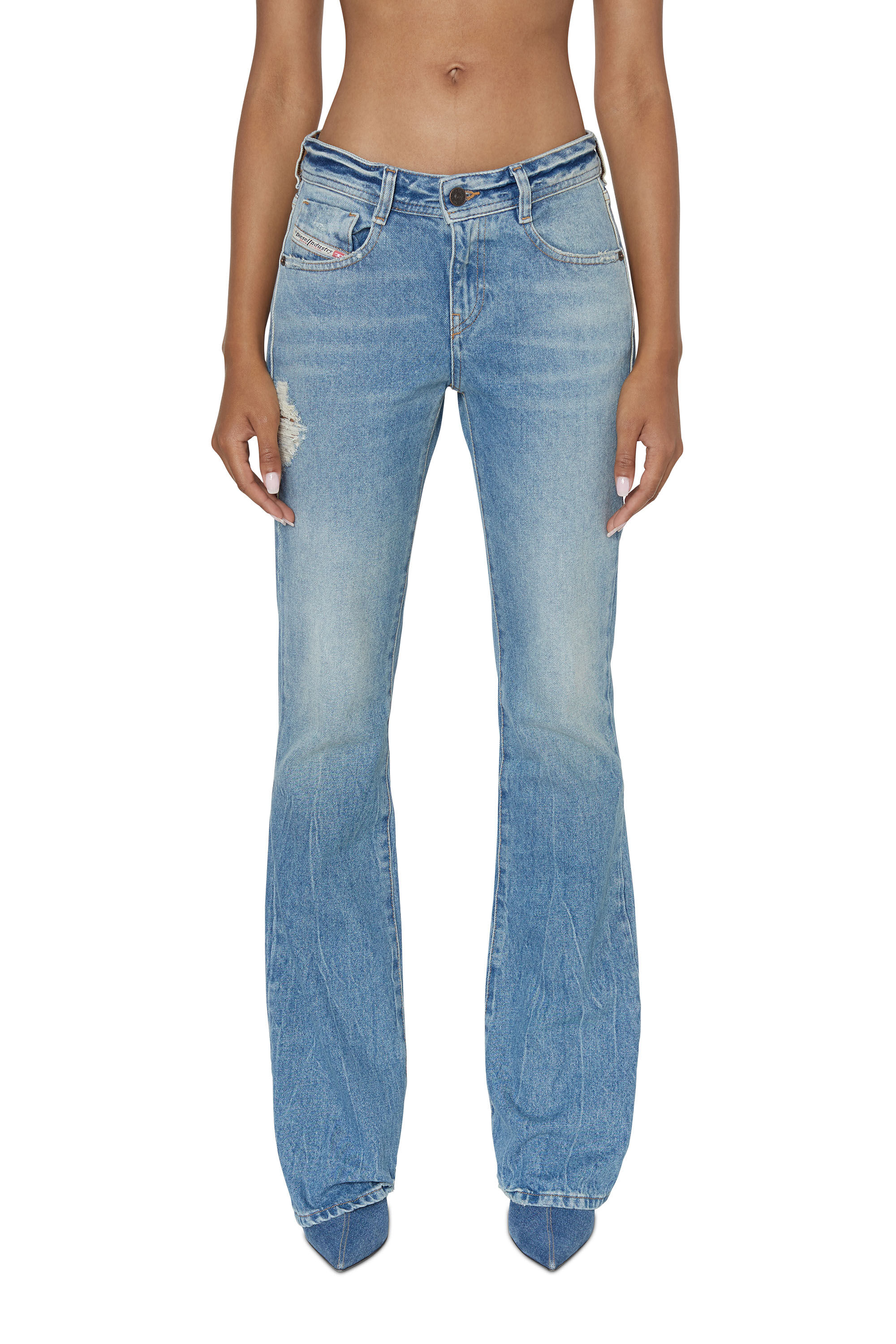 Diesel - 1969 D-EBBEY 09D98 Bootcut and Flare Jeans, Blu Chiaro - Image 3
