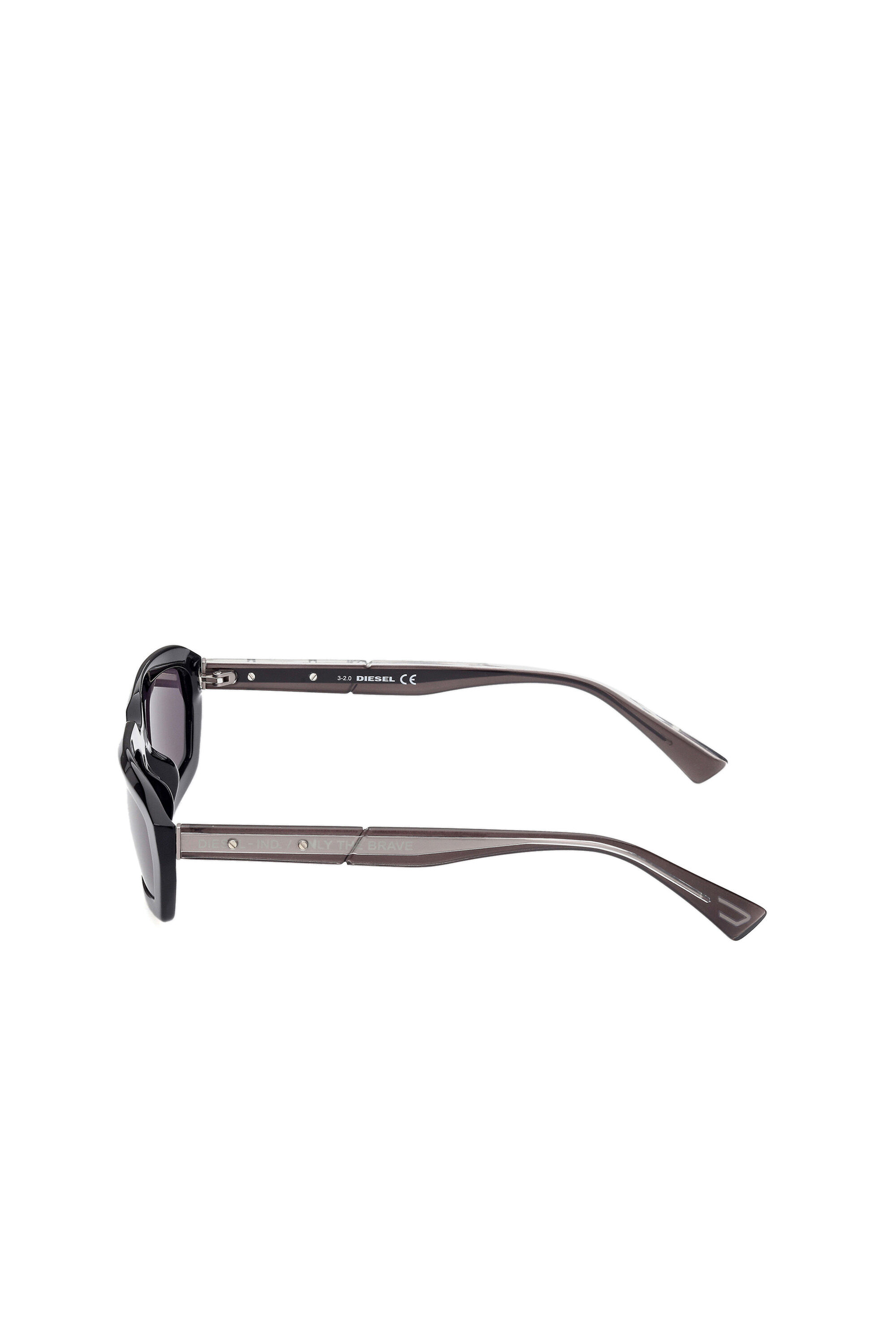 Diesel - DL0347, Occhiali anni '90 dai volumi bold Unisex in Nero - 4