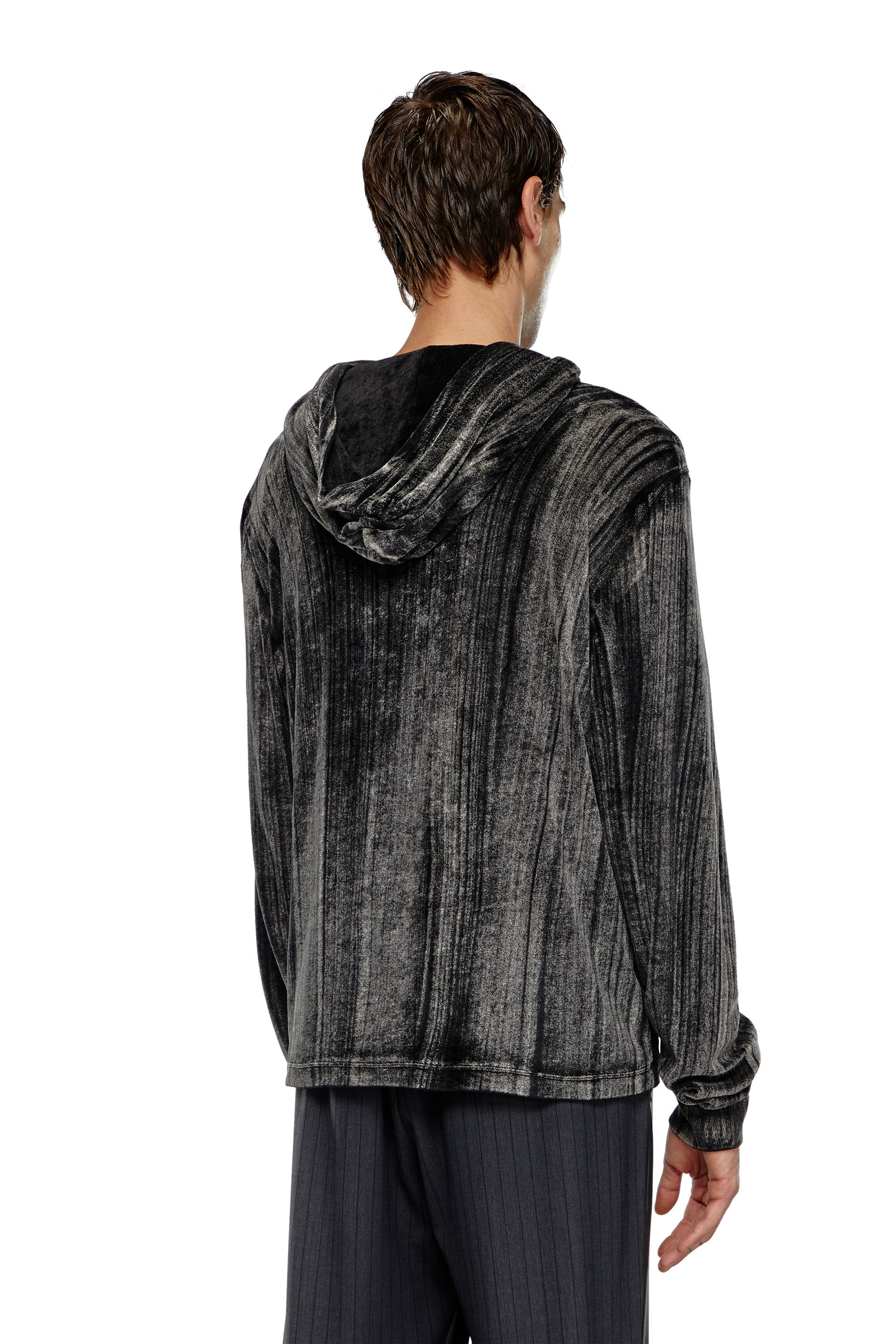 Diesel - T-VELJUST-LS-HOOD, Nero - Image 4