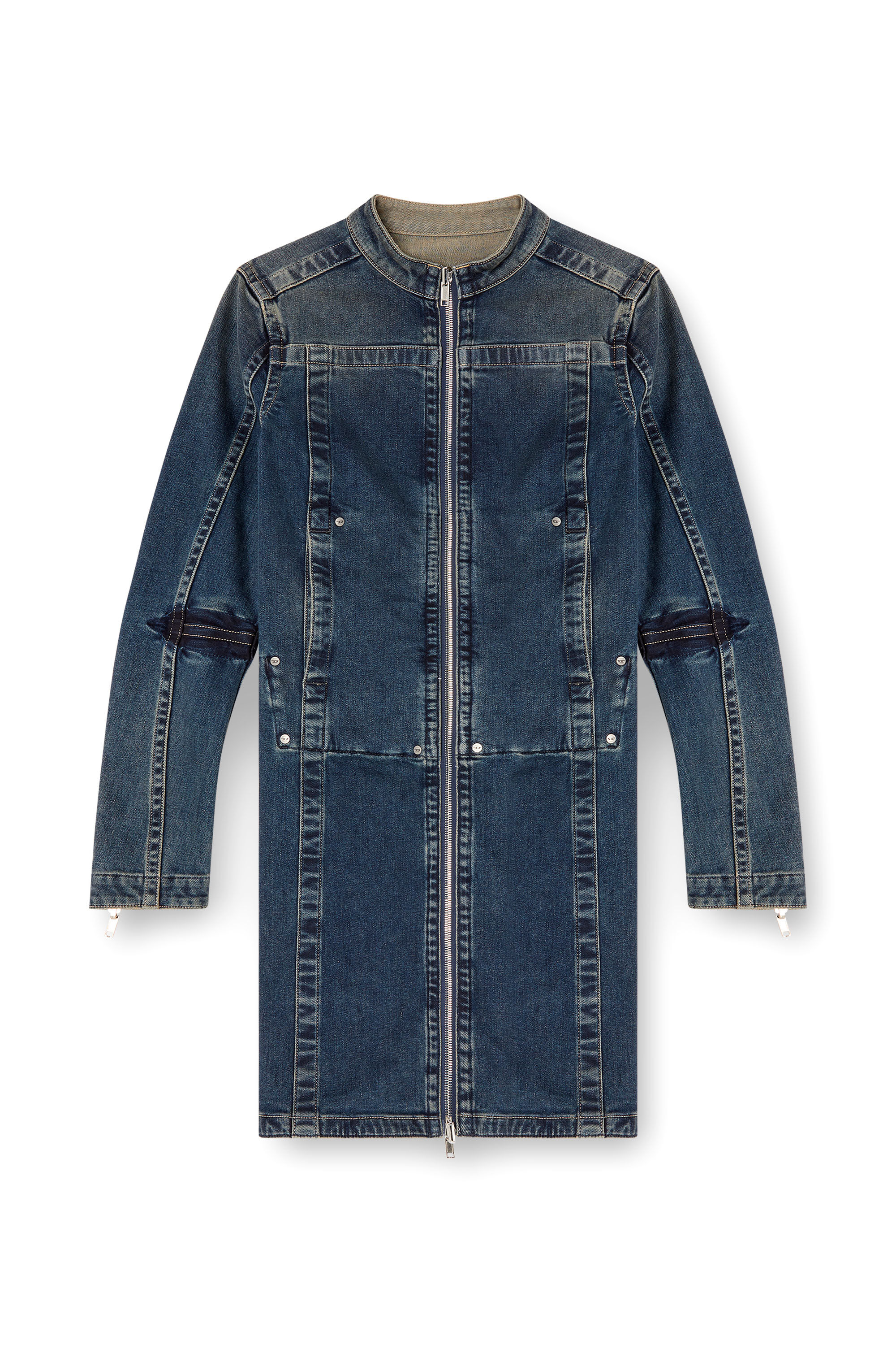 Diesel - DE-ROMI-RE, Abito corto in denim Rehab Donna in Blu - 2