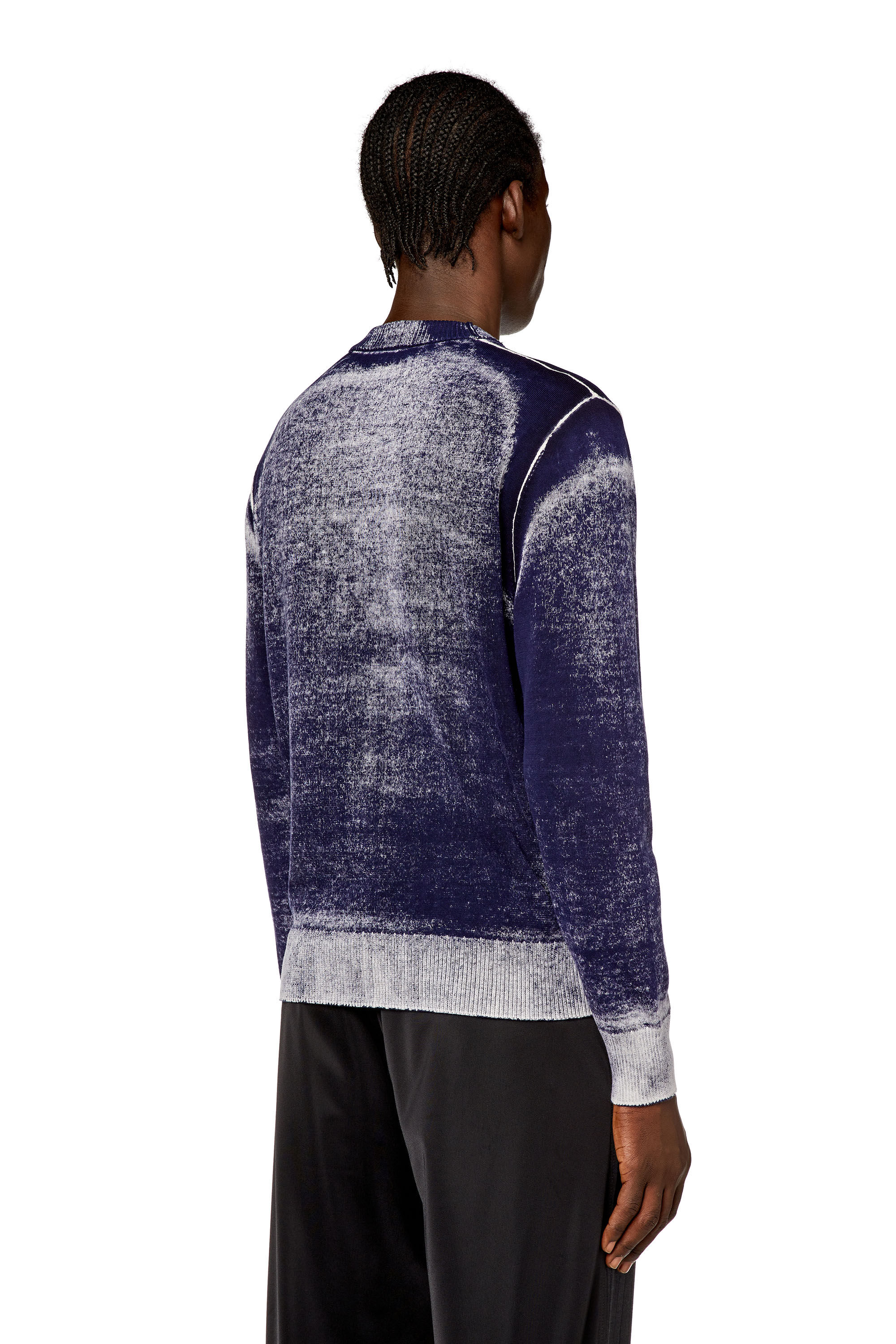 Diesel - K-LARENCE-B, Maglia in cotone stampata al contrario Uomo in Blu - 4