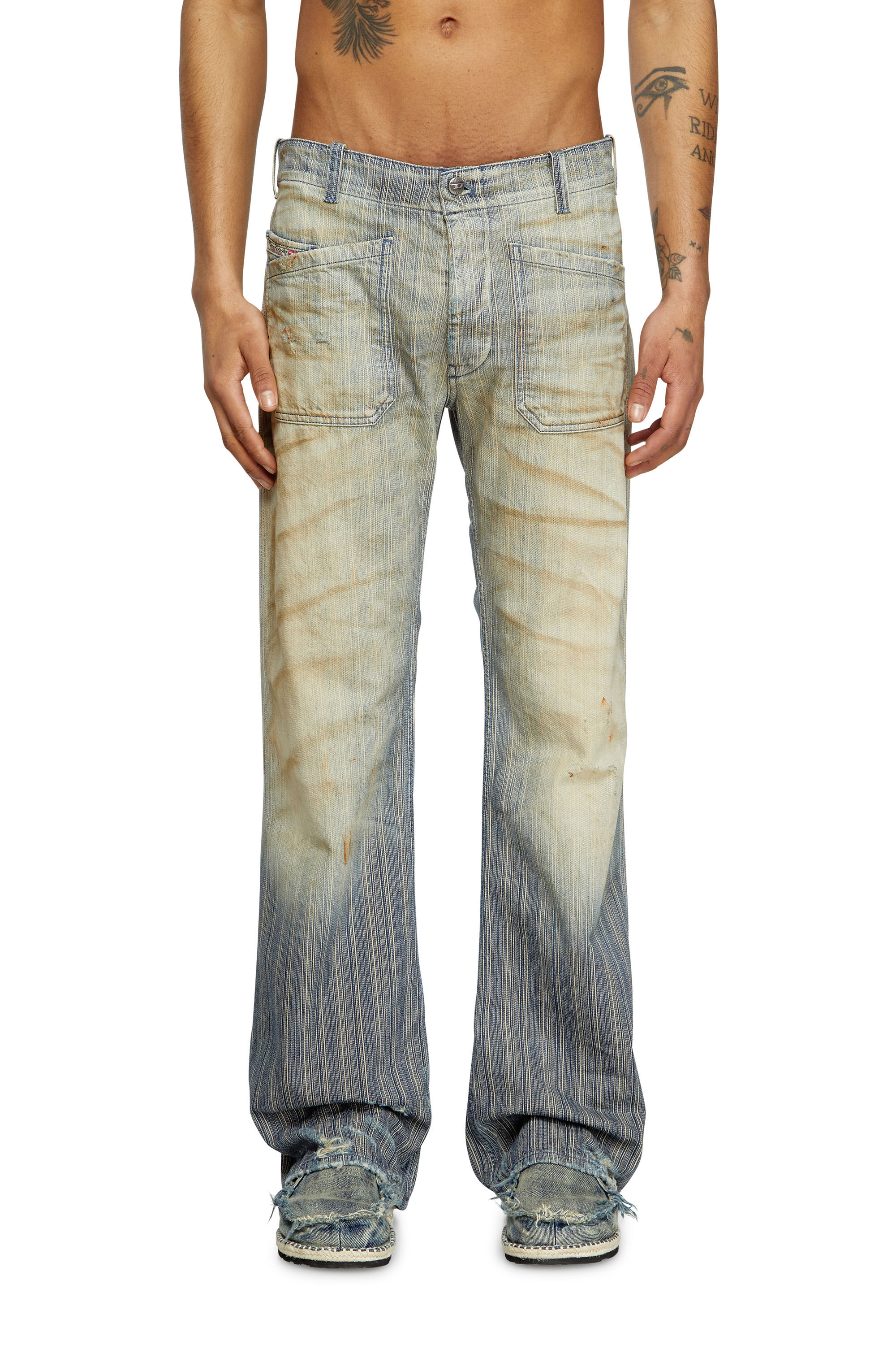 Diesel - Bootcut Jeans D-Moorix 09L55 Uomo, Blu medio - Image 3