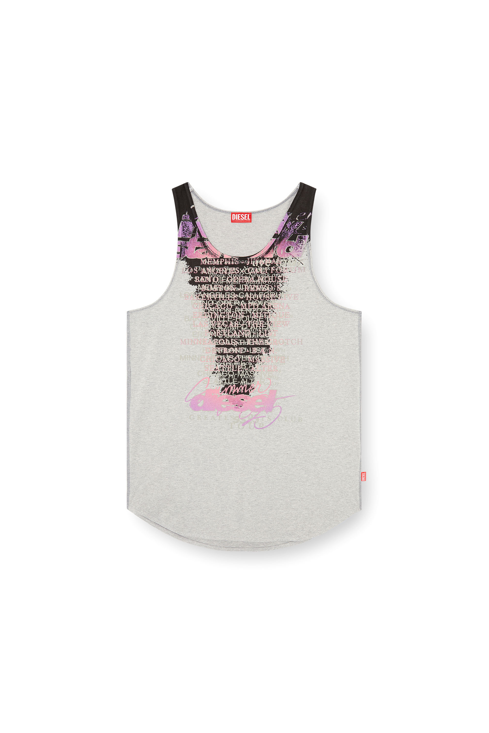 Diesel - T-SHAN, Canotta con stampa DJ Unisex in Grigio - 2