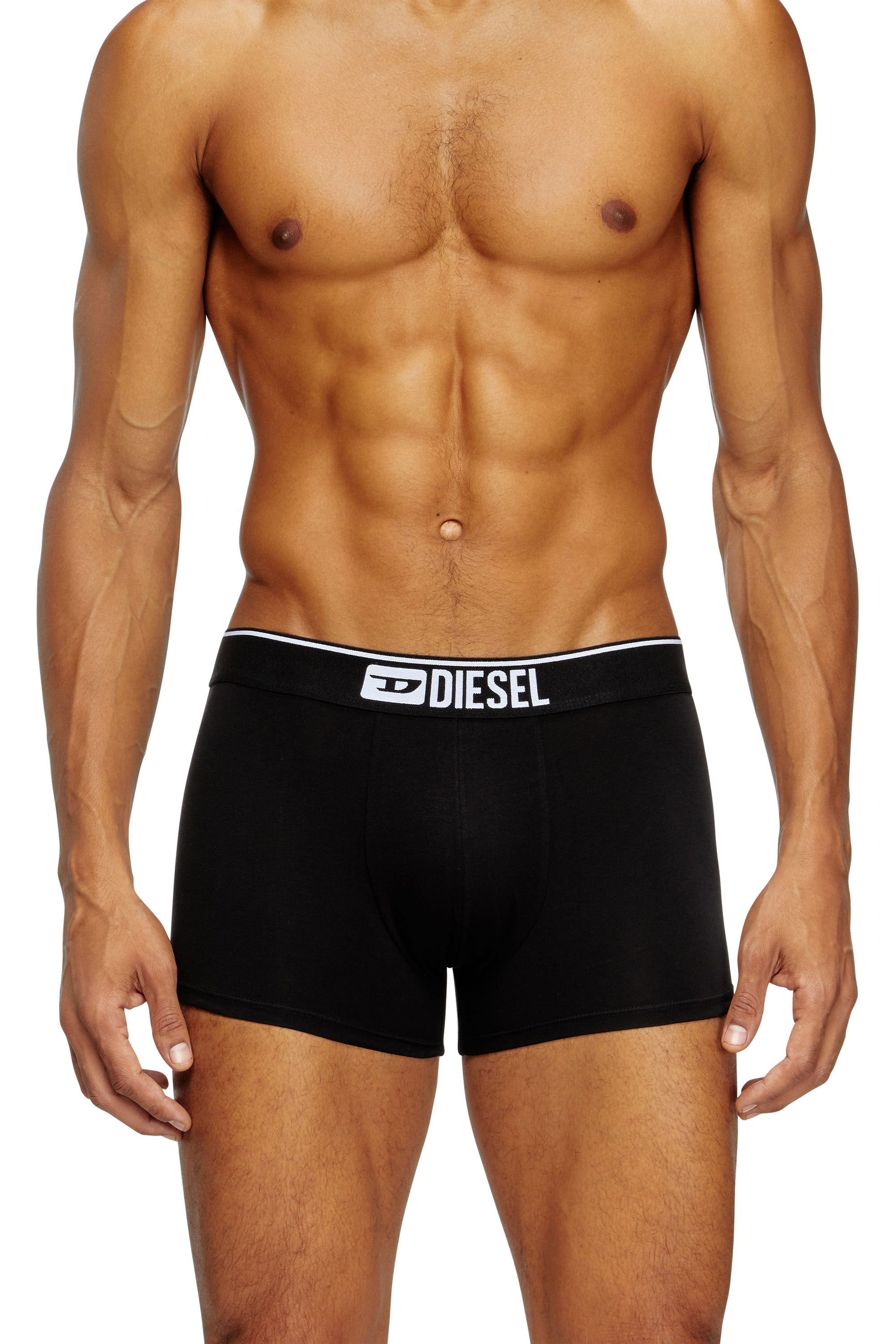 Diesel - UMBX-DAMIENTHREEPACK, Set di tre boxer tinta unita Uomo in Nero - 3