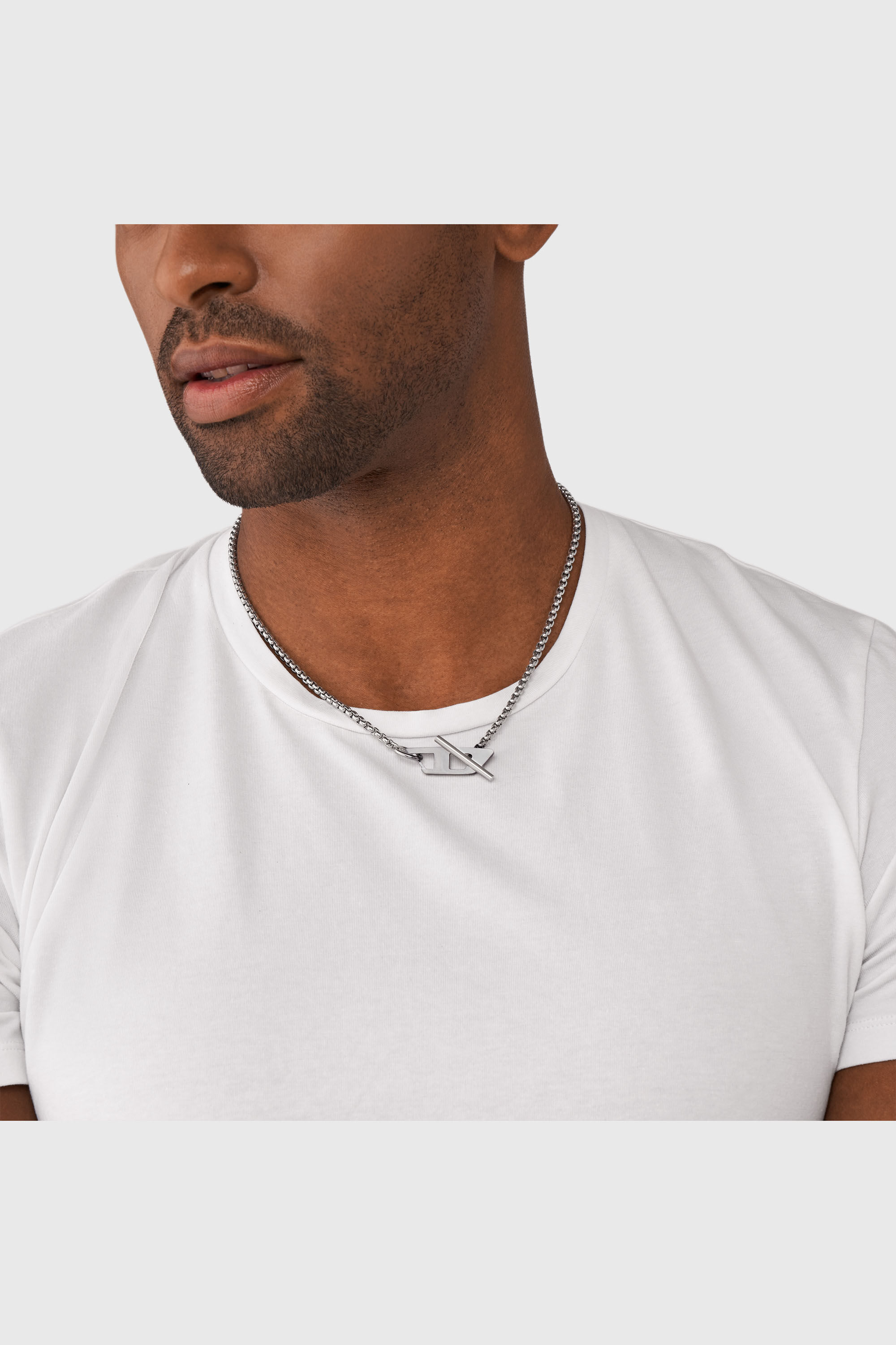 Diesel - DX1477, Collana a catena in acciaio inossidabile Unisex in Argento - 4