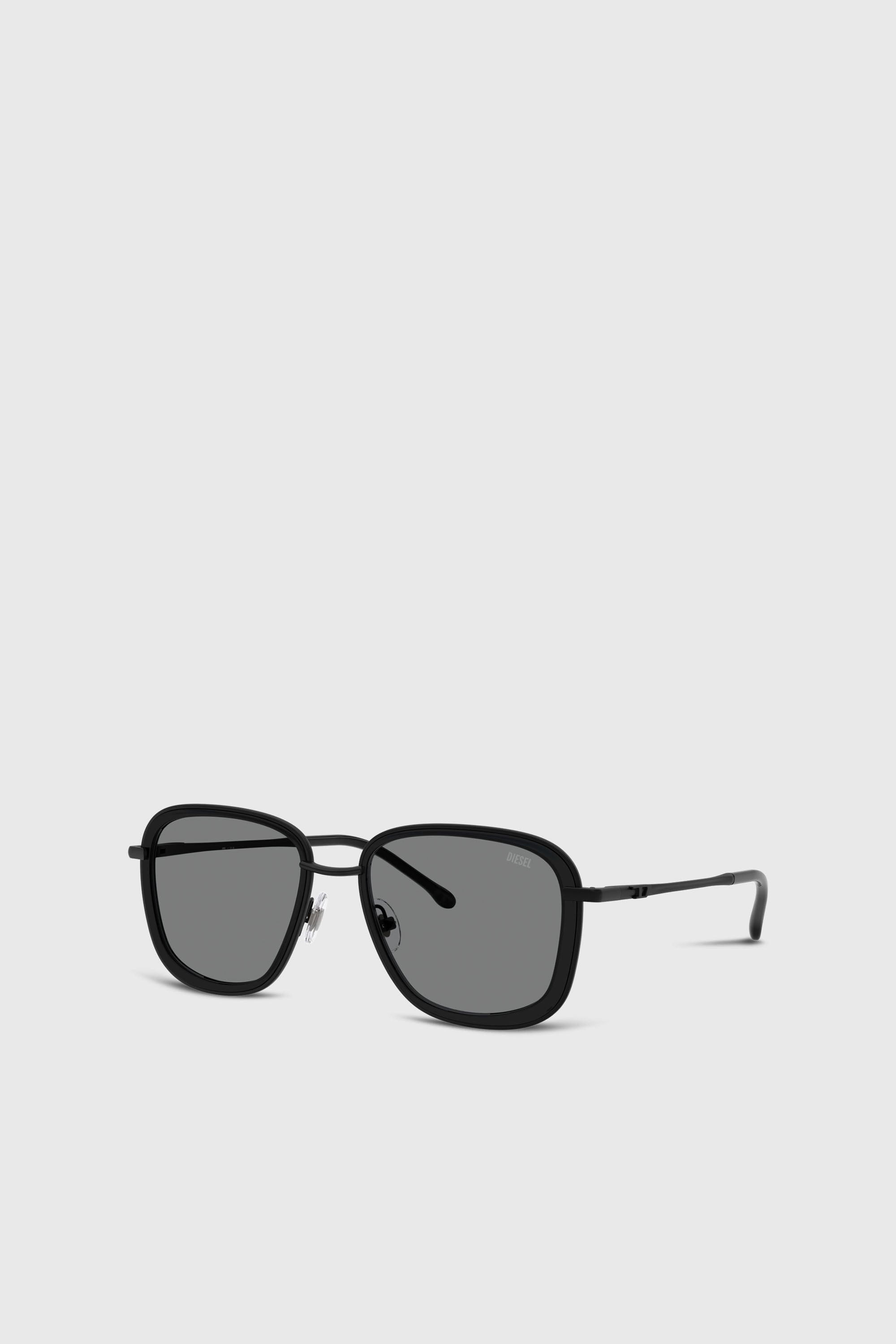 Diesel - 0DL1017, Occhiali da sole quadrati Unisex in Nero - 4