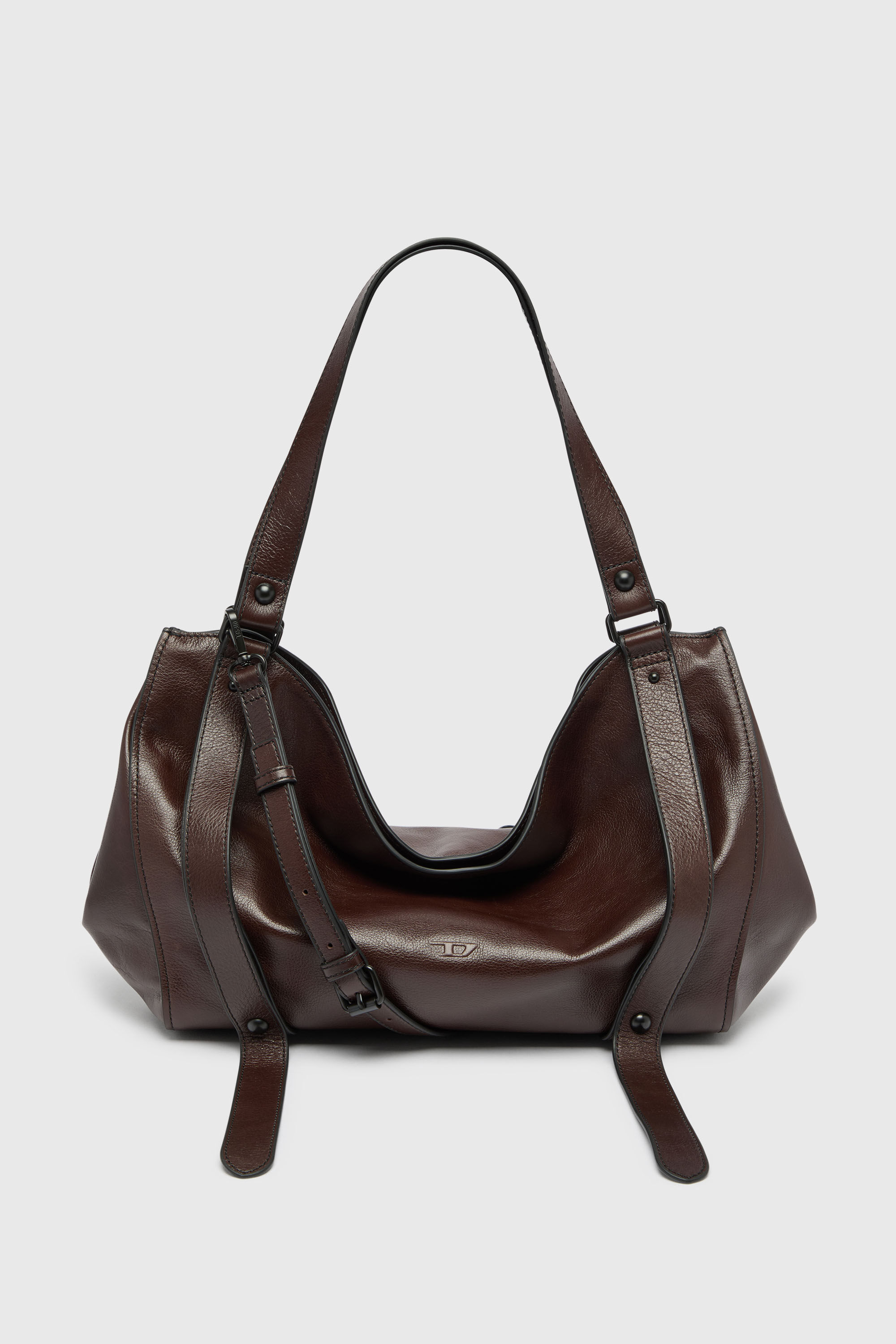 Diesel - D-ONE TOPHANDLE M, D-One - Borsa media a mano media in pelle Unisex in Marrone - 2