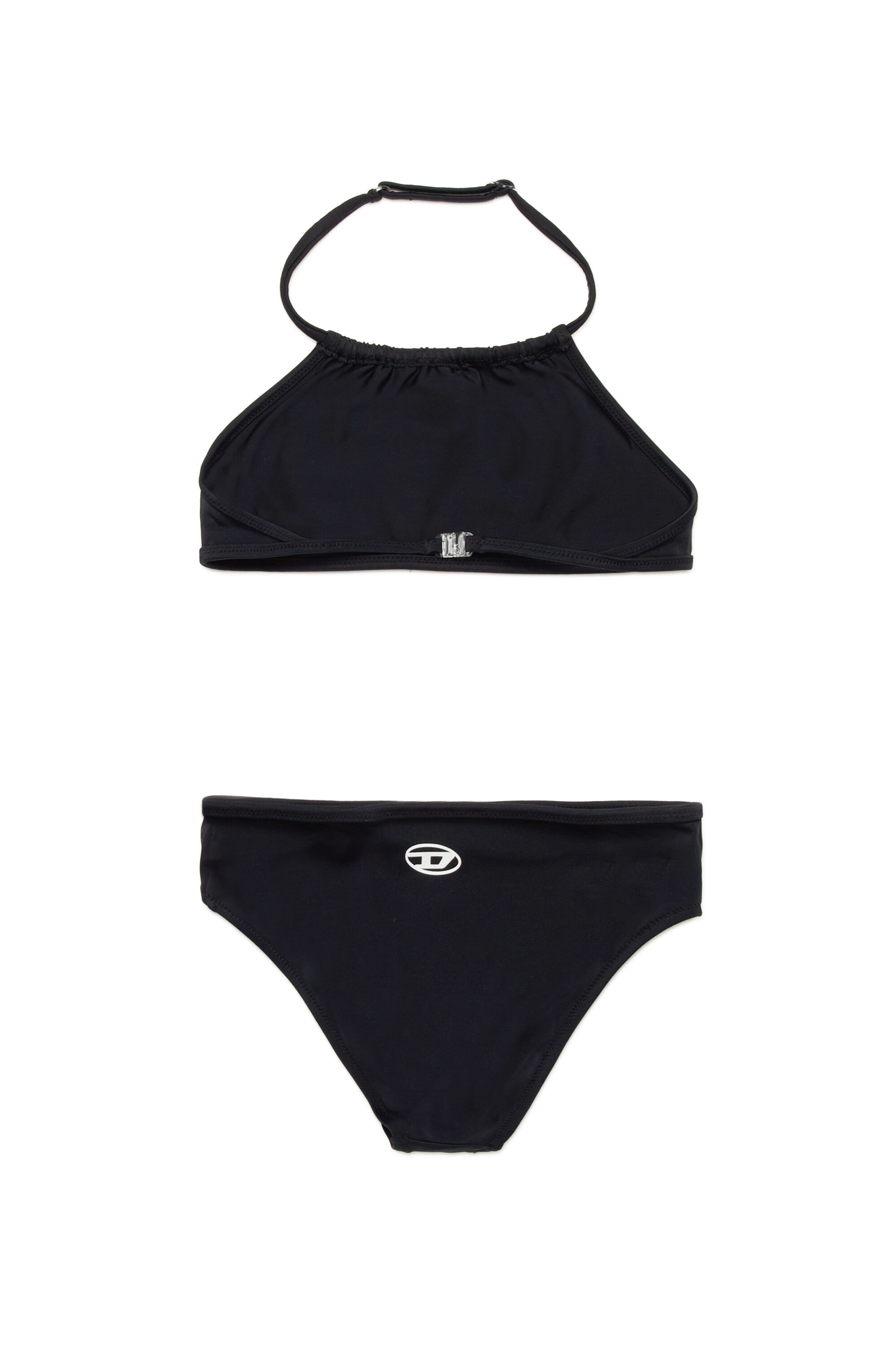 Diesel - MLEAX, Bikini con allacciatura dietro al collo con logo Oval D Donna in Nero - 2