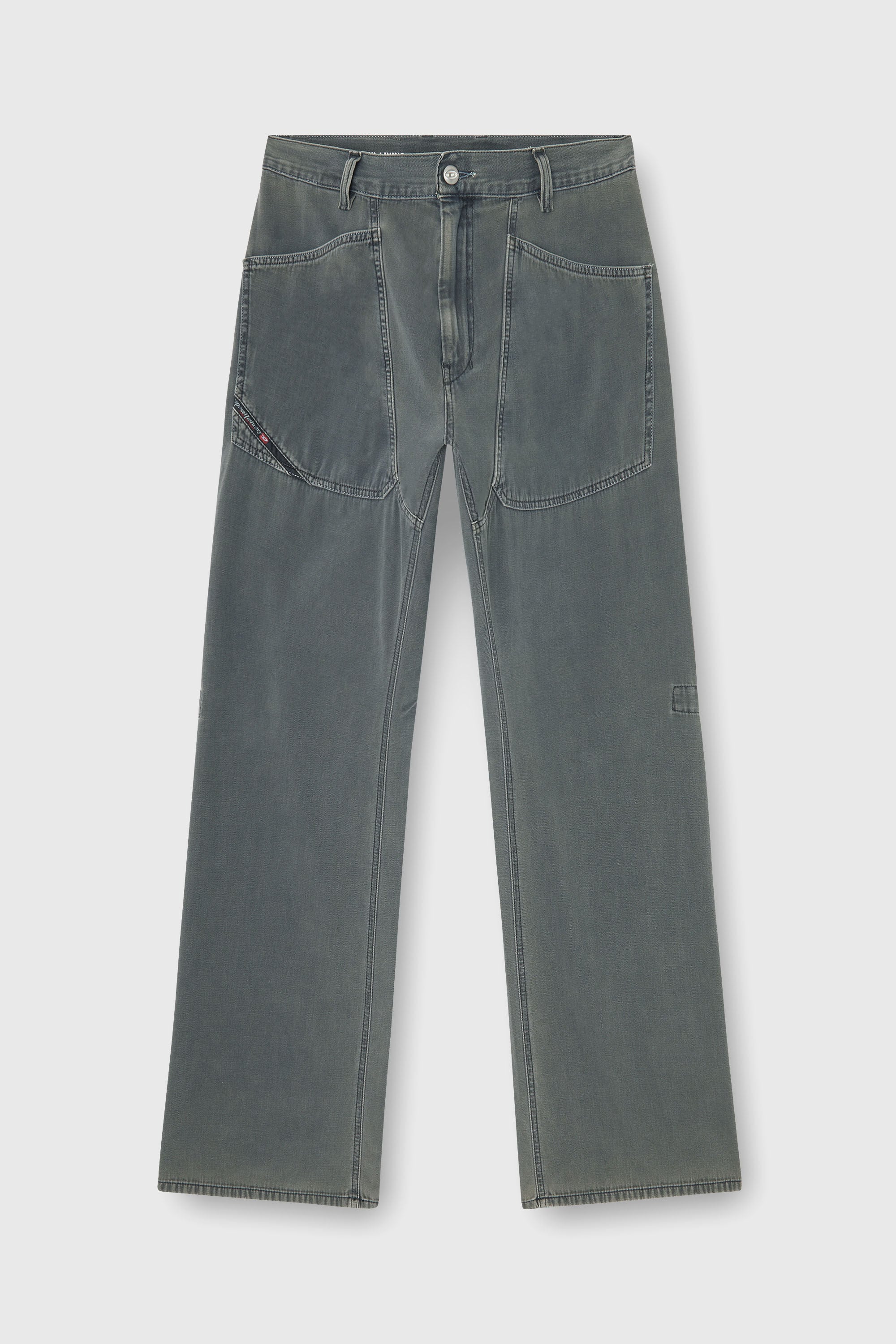 Diesel - Relaxed Jeans D-Zeta 068WR Uomo, Grigio - Image 6