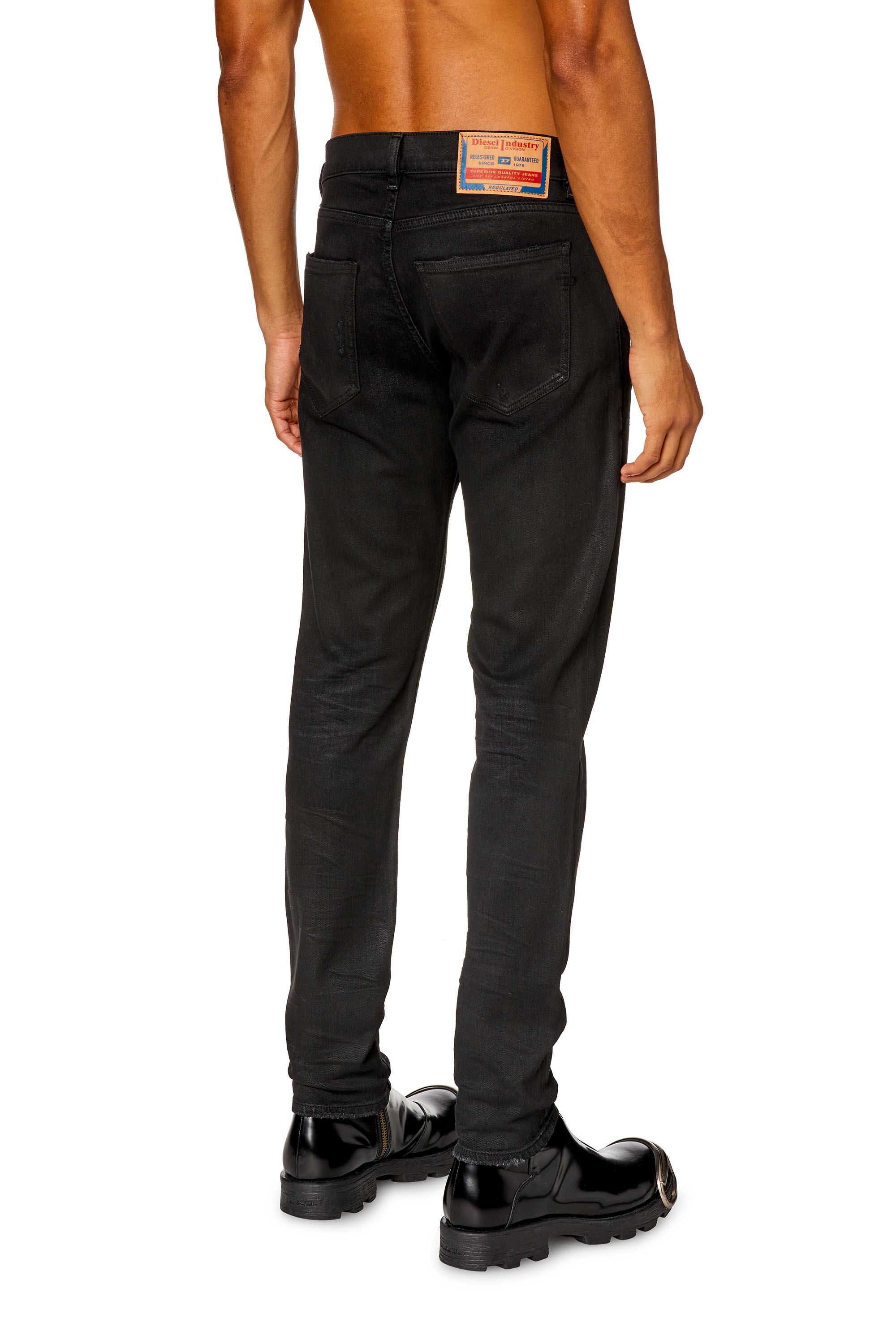 Jeans Uomo Slim Nero Grigio scuro 2019 D Strukt Diesel