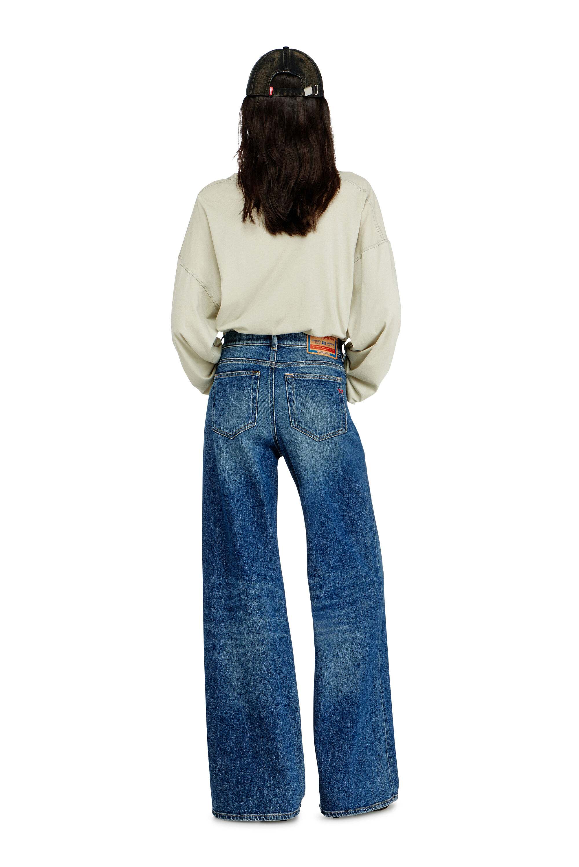 Diesel - Flare Jeans 1978 D-Akemi 09L21 Donna, Blu medio - Image 3