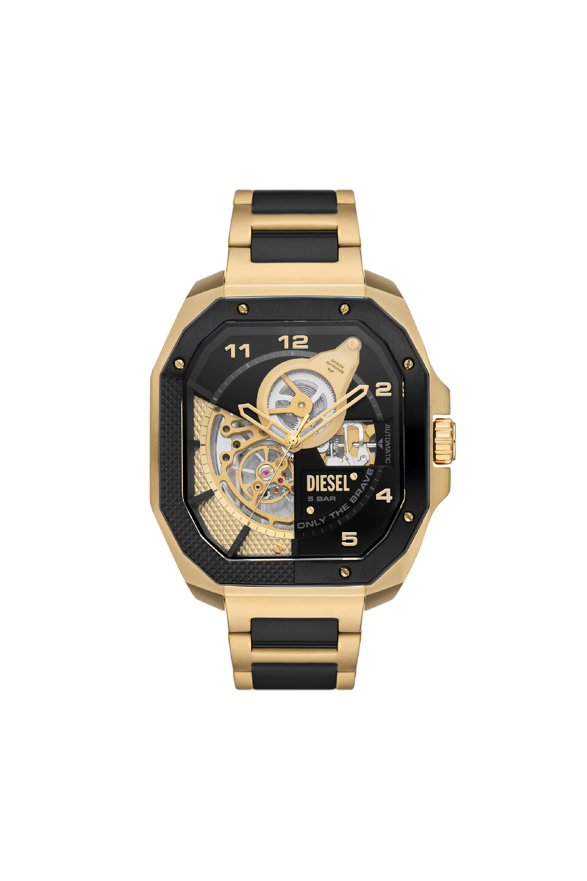 Orologio diesel shop nero e oro