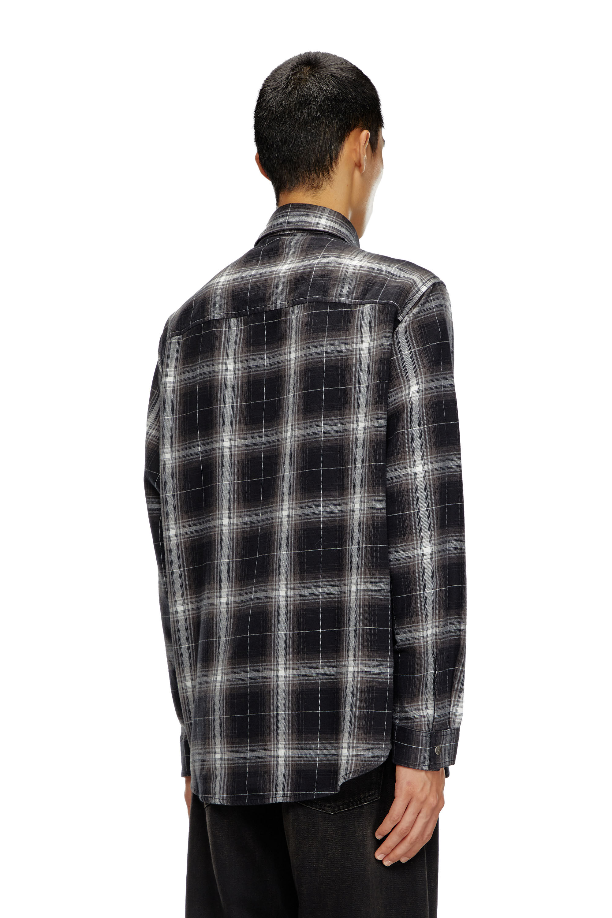 Camicia in flanella a quadri Uomo Nero Diesel