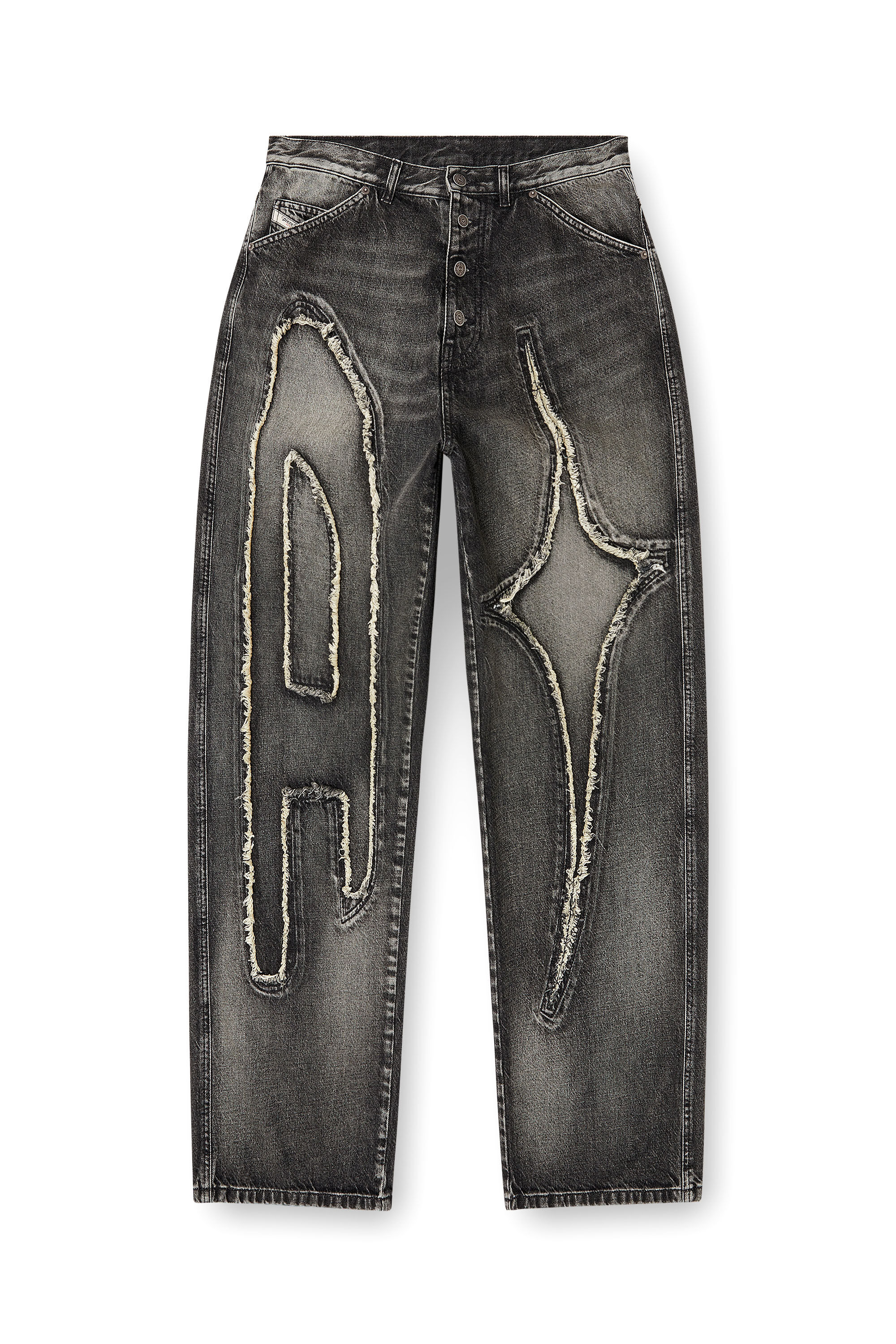 Diesel - Straight Jeans D-ThugClub 0BEBT Unisex, Nero/Grigio scuro - Image 2