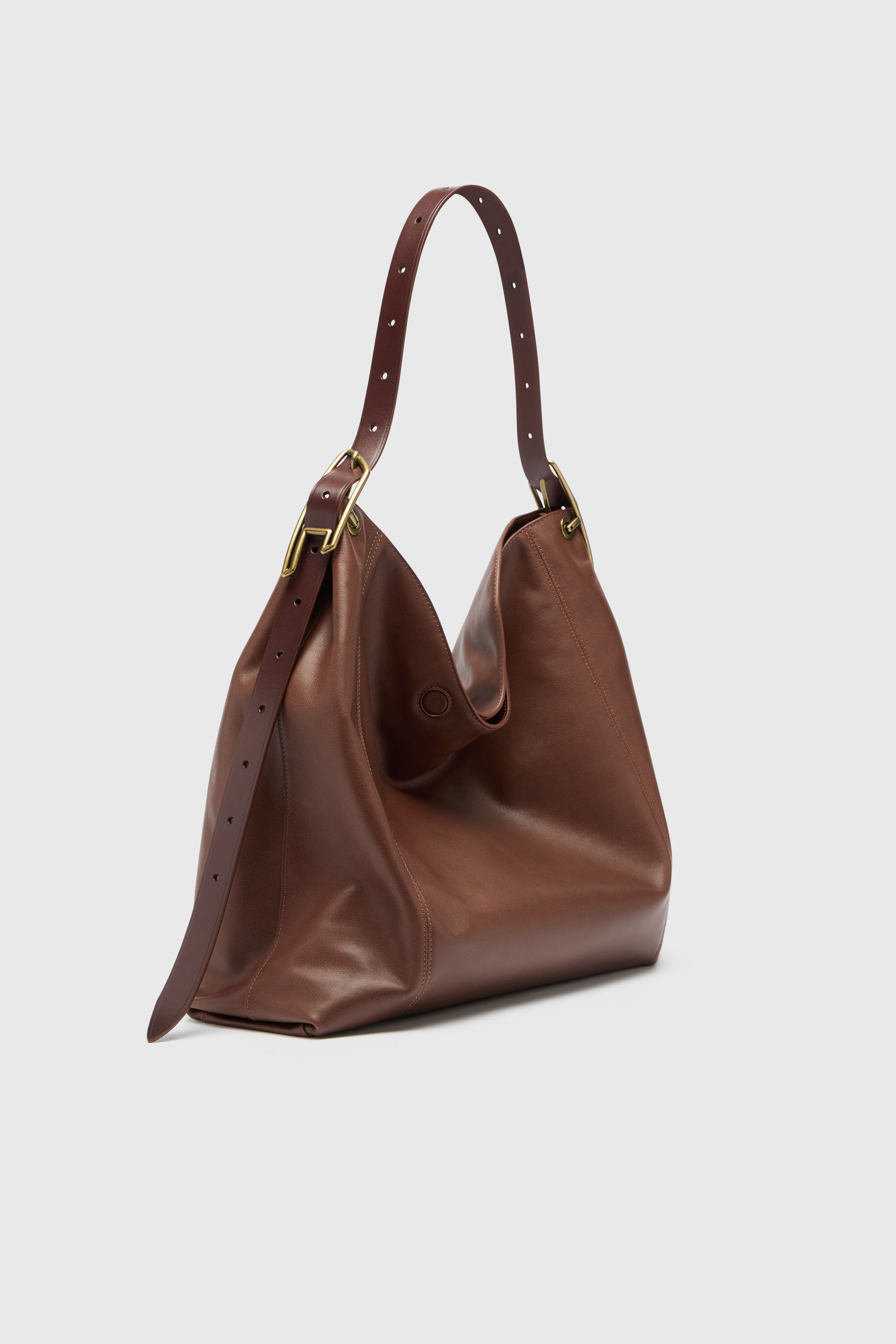 Diesel - D-LINE HOBO L, D-Line Borsa hobo in pelle Donna in Marrone - 3