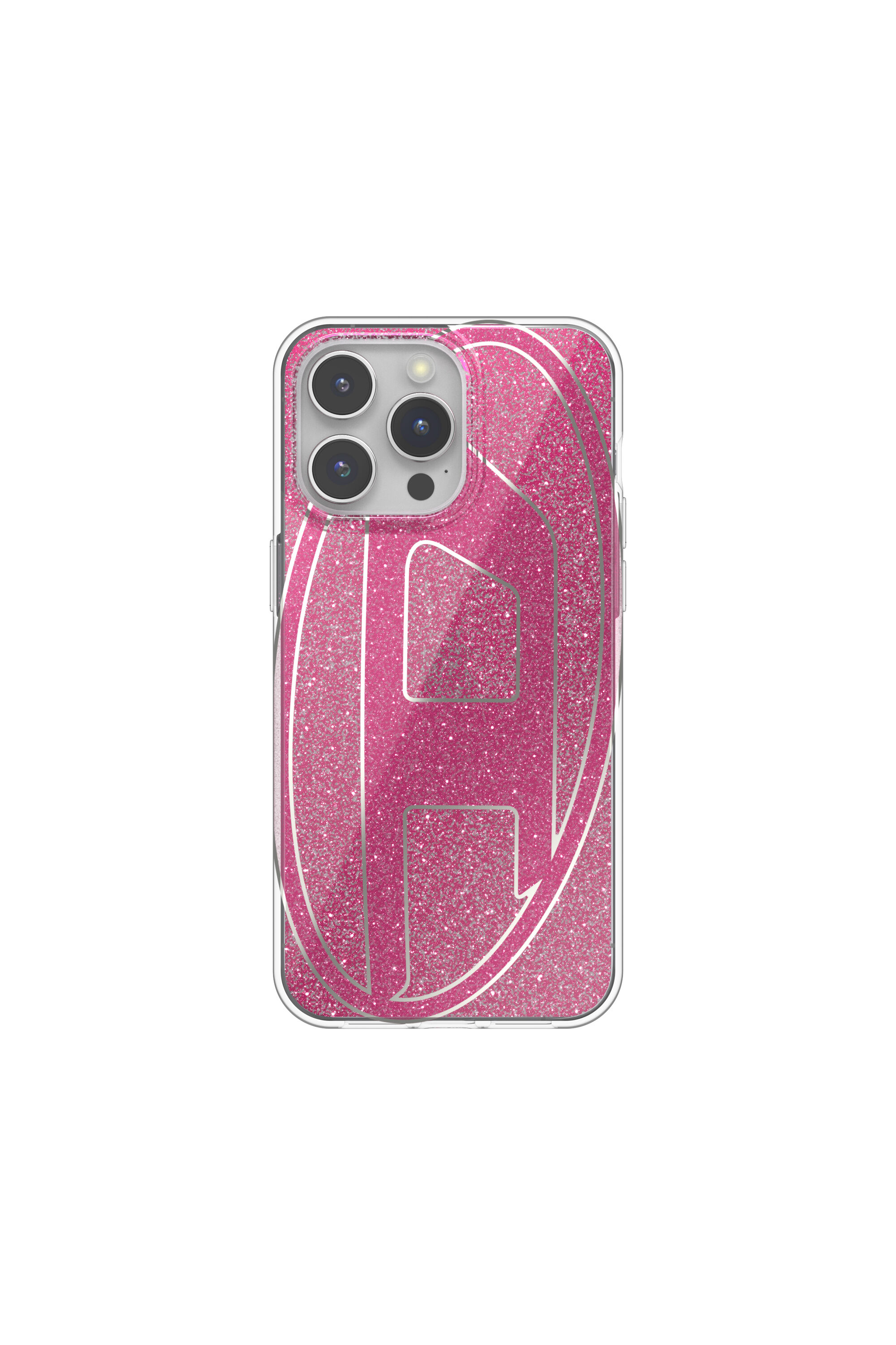 Diesel - 60037 AOP CASE, Cover glitterata per iP 15 Pro Max Unisex in Rosa - 2
