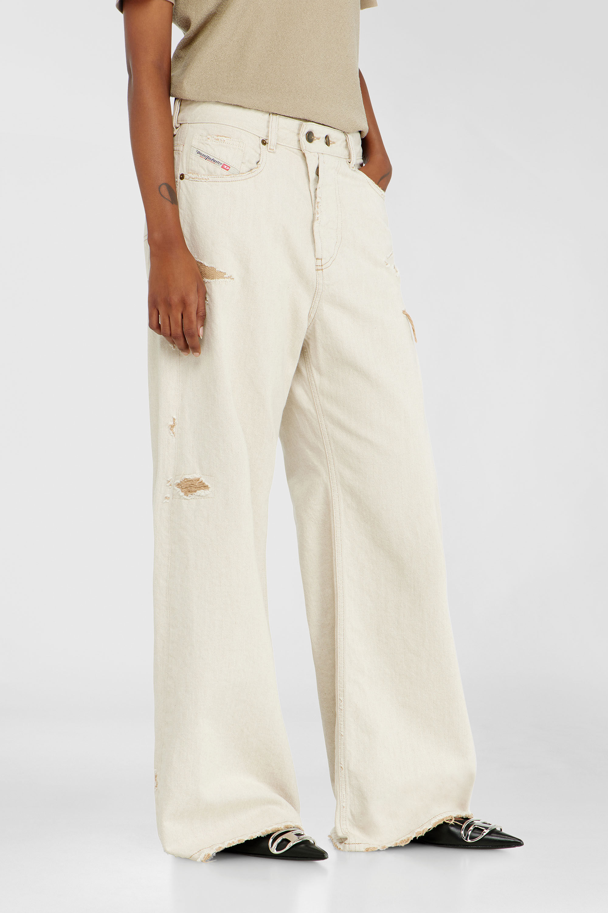 Diesel - Relaxed Jeans 1996 D-Sire 09P89 Donna, Beige - Image 7