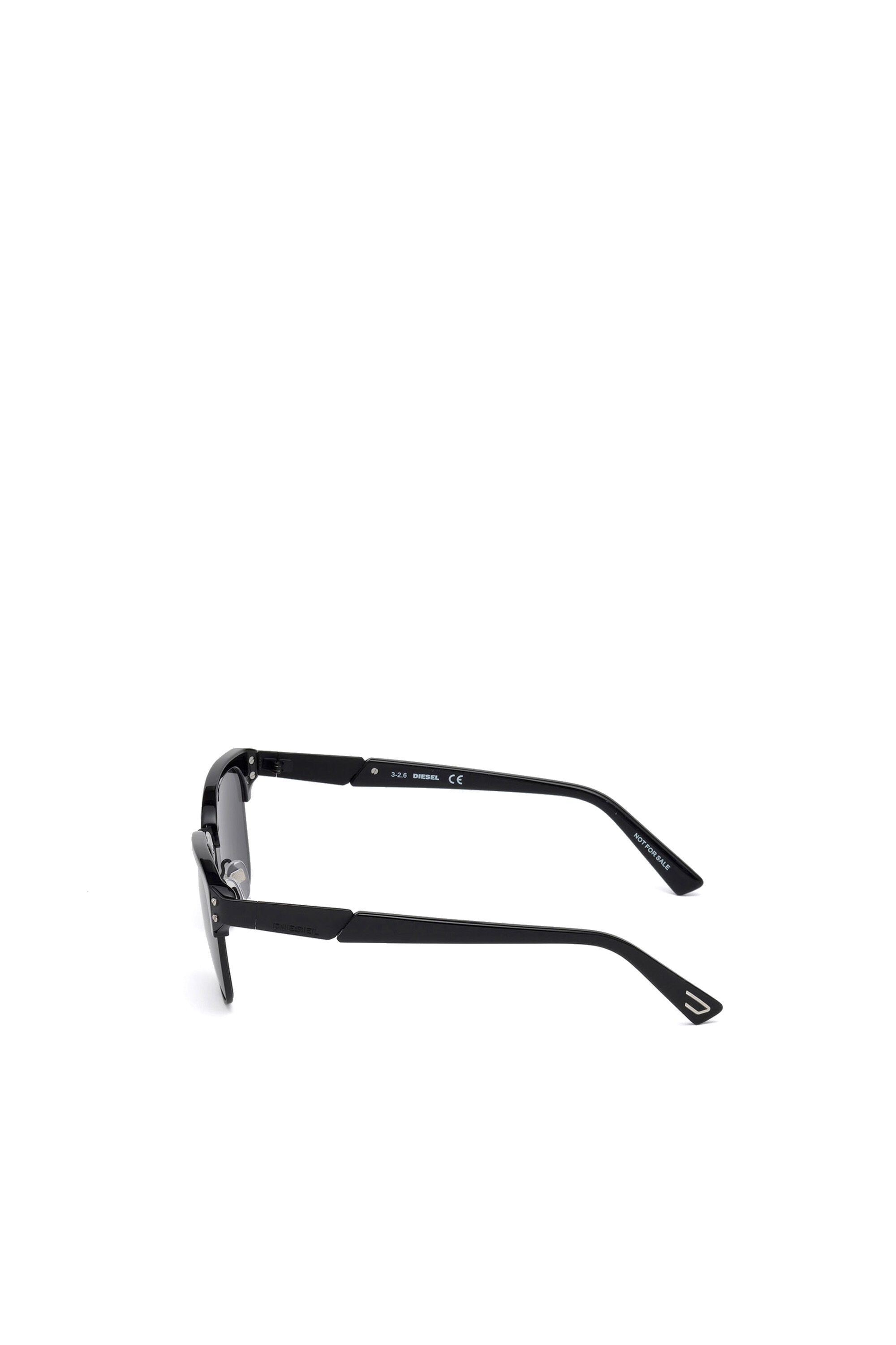 Diesel - DL0235, Occhiali iconici con ponte in metallo Unisex in Nero - 4