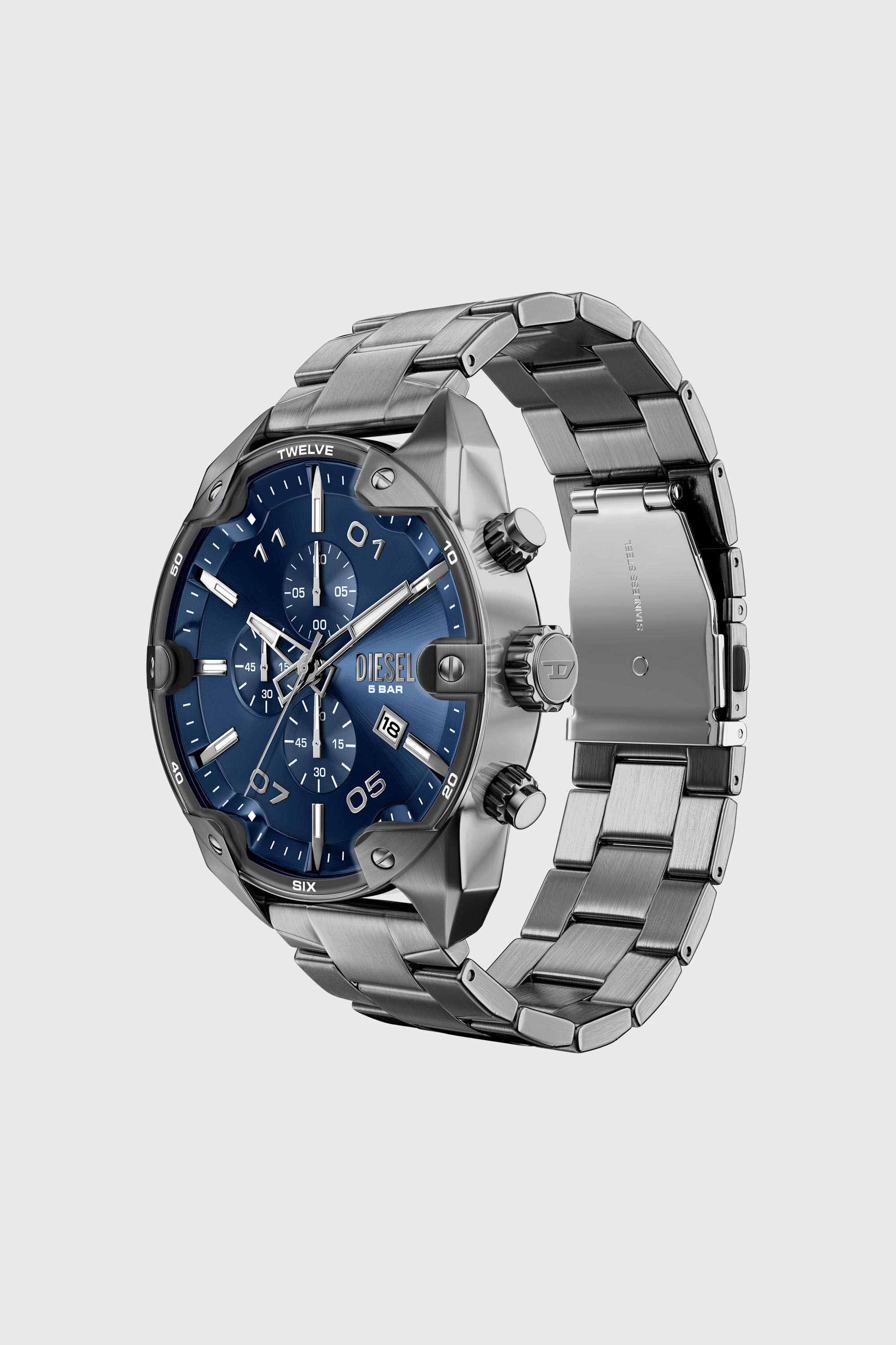 Diesel - DZ4724 WATCH, Orologio Spiked in acciaio inox Uomo in Grigio - 7