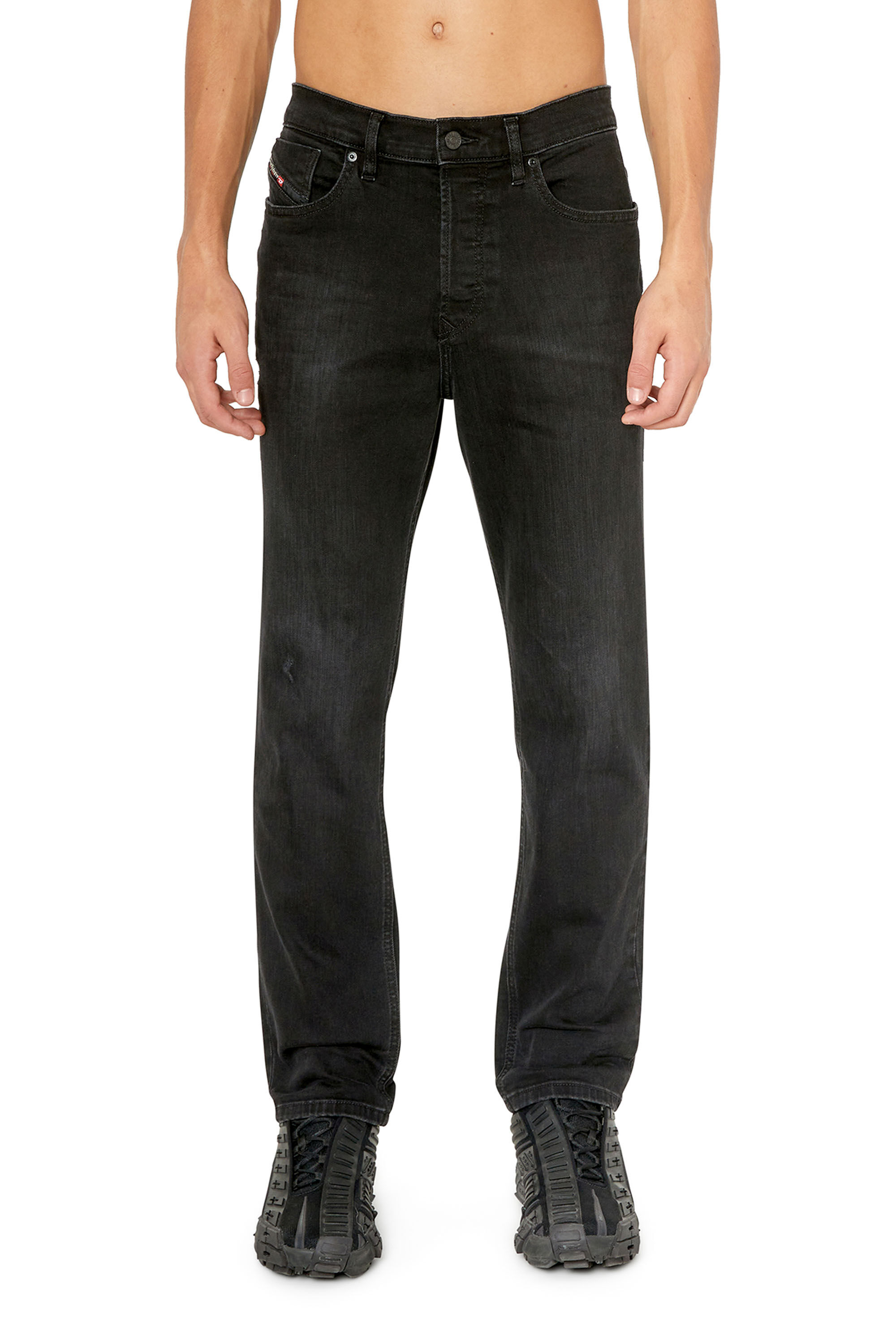 Diesel - 2005 D-FINING 0TFAS Tapered Jeans, Nero/Grigio scuro - Image 3