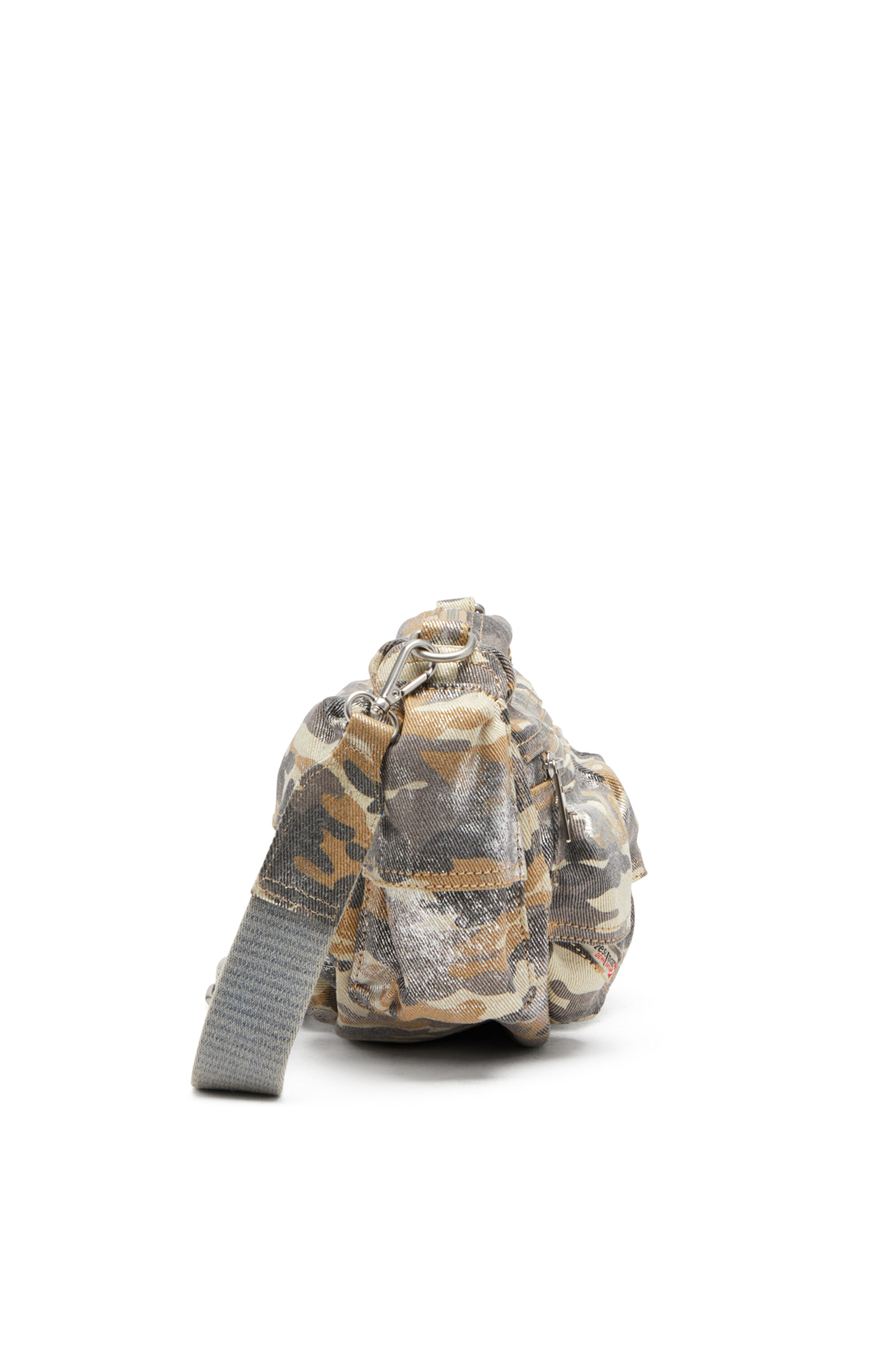 Diesel - MULTI-PKTS SHOULDER BAG X, Multi-Pkts-Borsa multipocket in twill camouflage Donna in Multicolor - 4