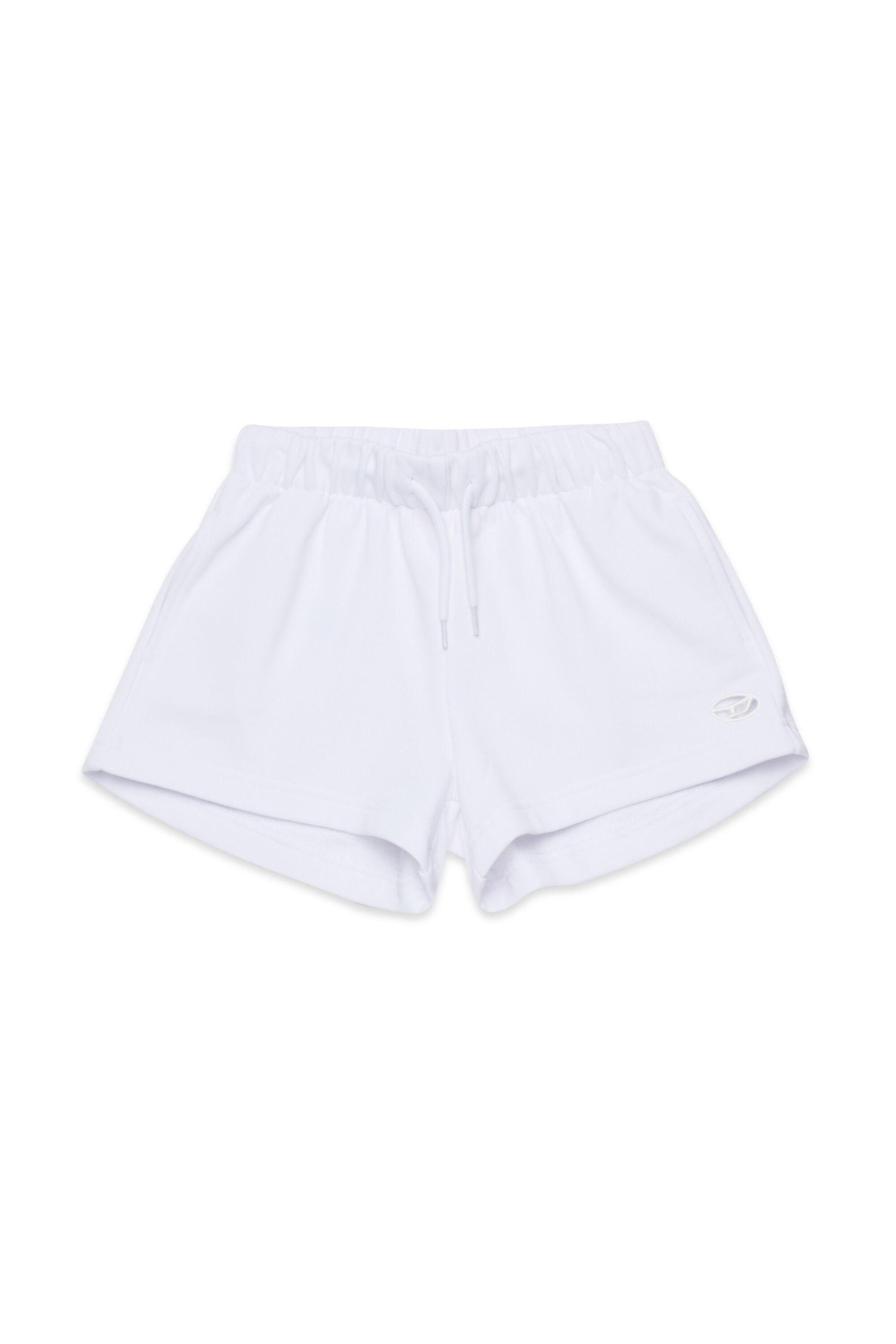 Diesel - PAGL, Shorts sportivi con logo Oval D cut-out Donna in Bianco - 1