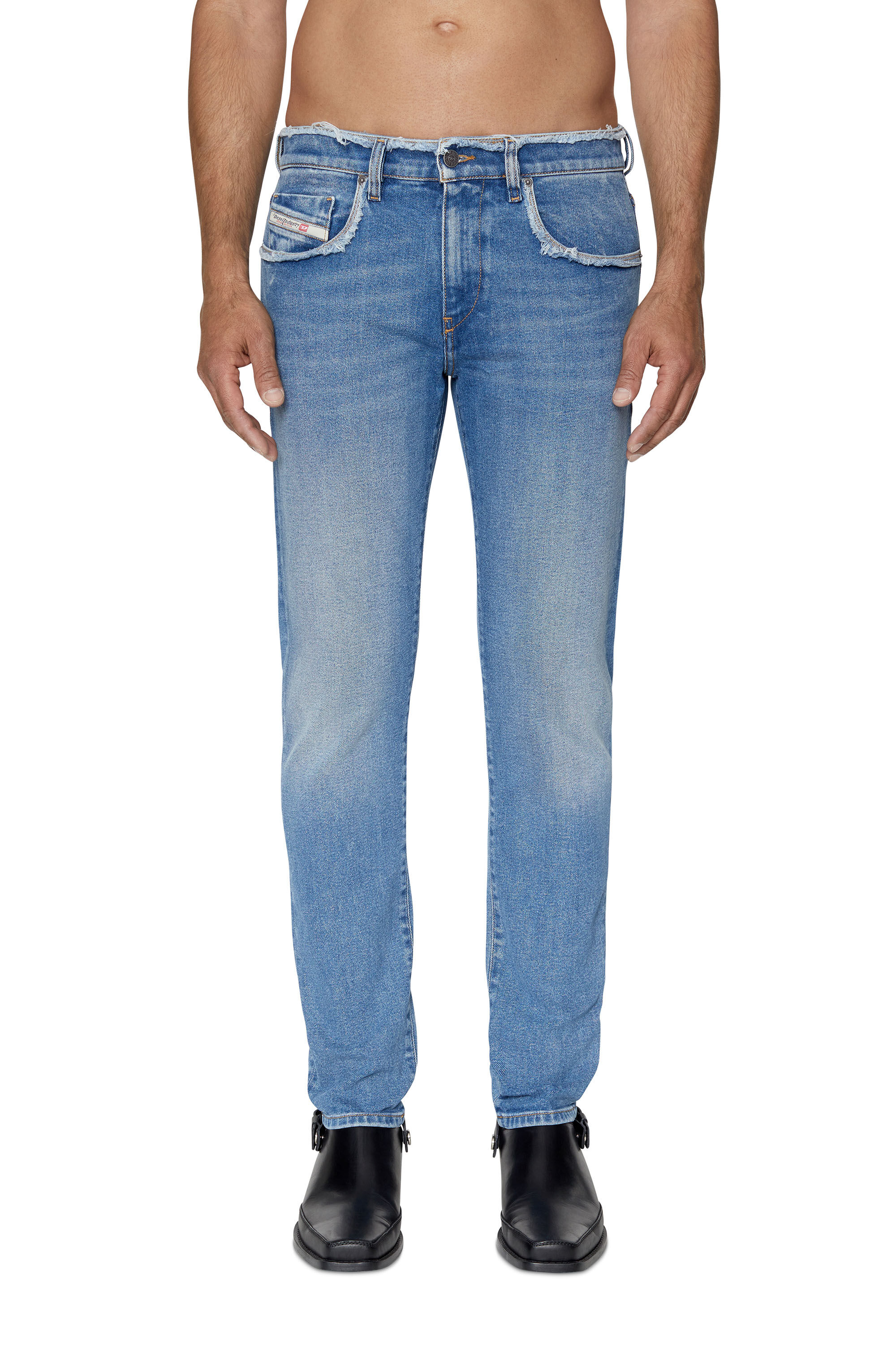 Diesel - Slim Jeans 2019 D-Strukt 09E19, Blu medio - Image 2