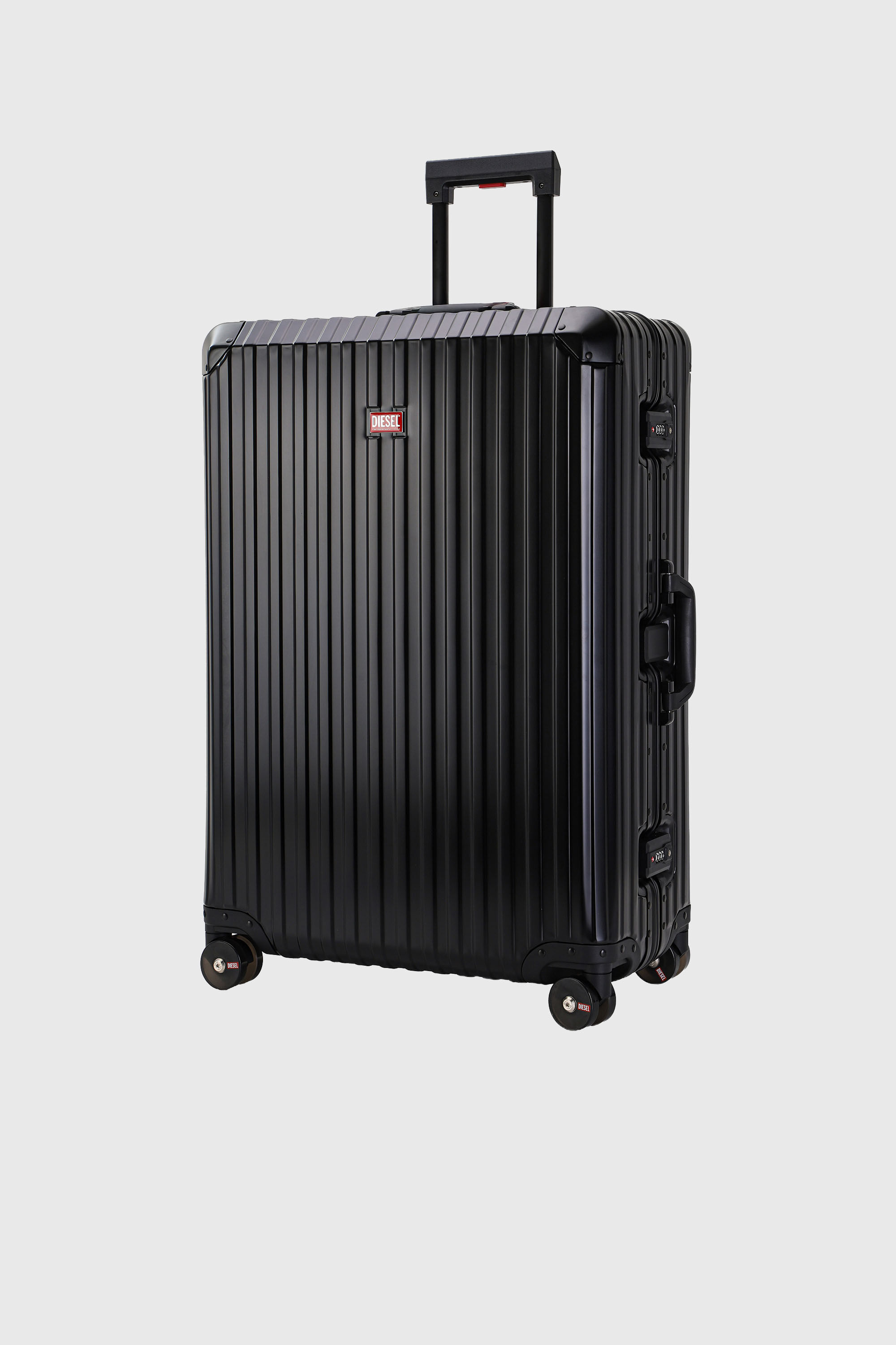 Diesel - DIESEL ALUMINUM TROLLEY- DSL002, Valigia in alluminio taglia L Unisex in Nero - 5